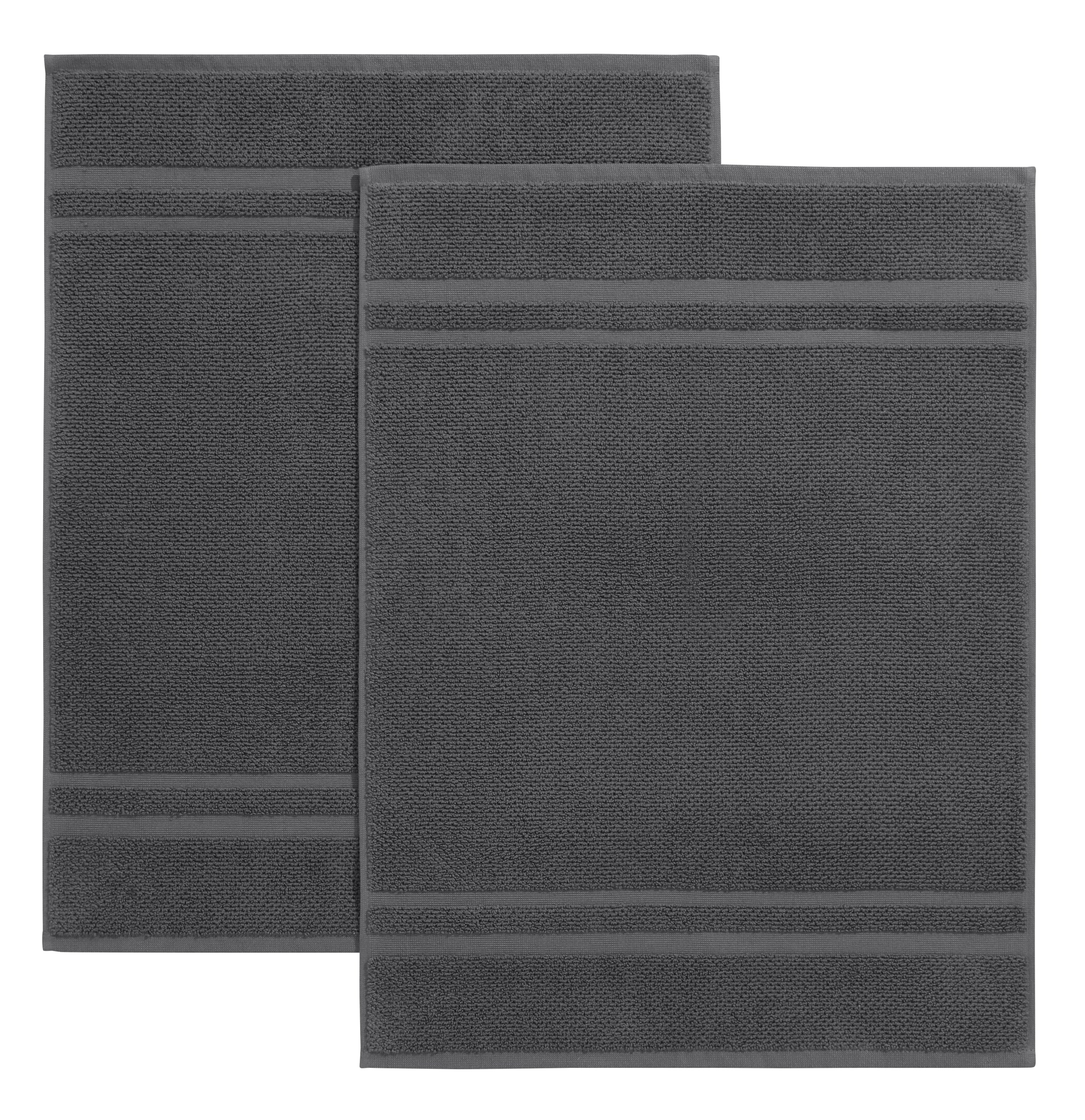 OTTO home Badematte "Vanessa, 2 tlg. Hotelmatten-Set, 50x70cm, Standard & Premium" beidseitig nutzbar schnell trocknend strapazierfähig 2-teiliges Set, einfarbig, Badematten Set, Bordüre, 100% Baumwolle