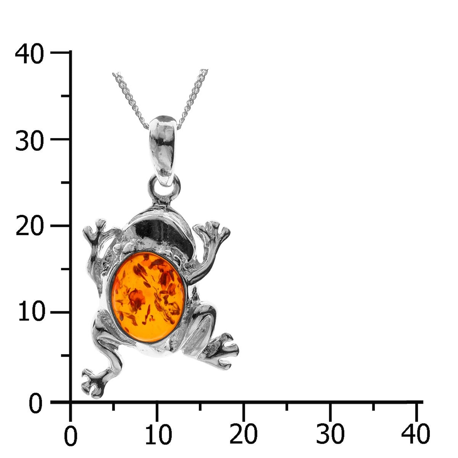 OSTSEE-SCHMUCK Kette mit Anhänger »- Frosch - Silber 925/000 - Bernstein«