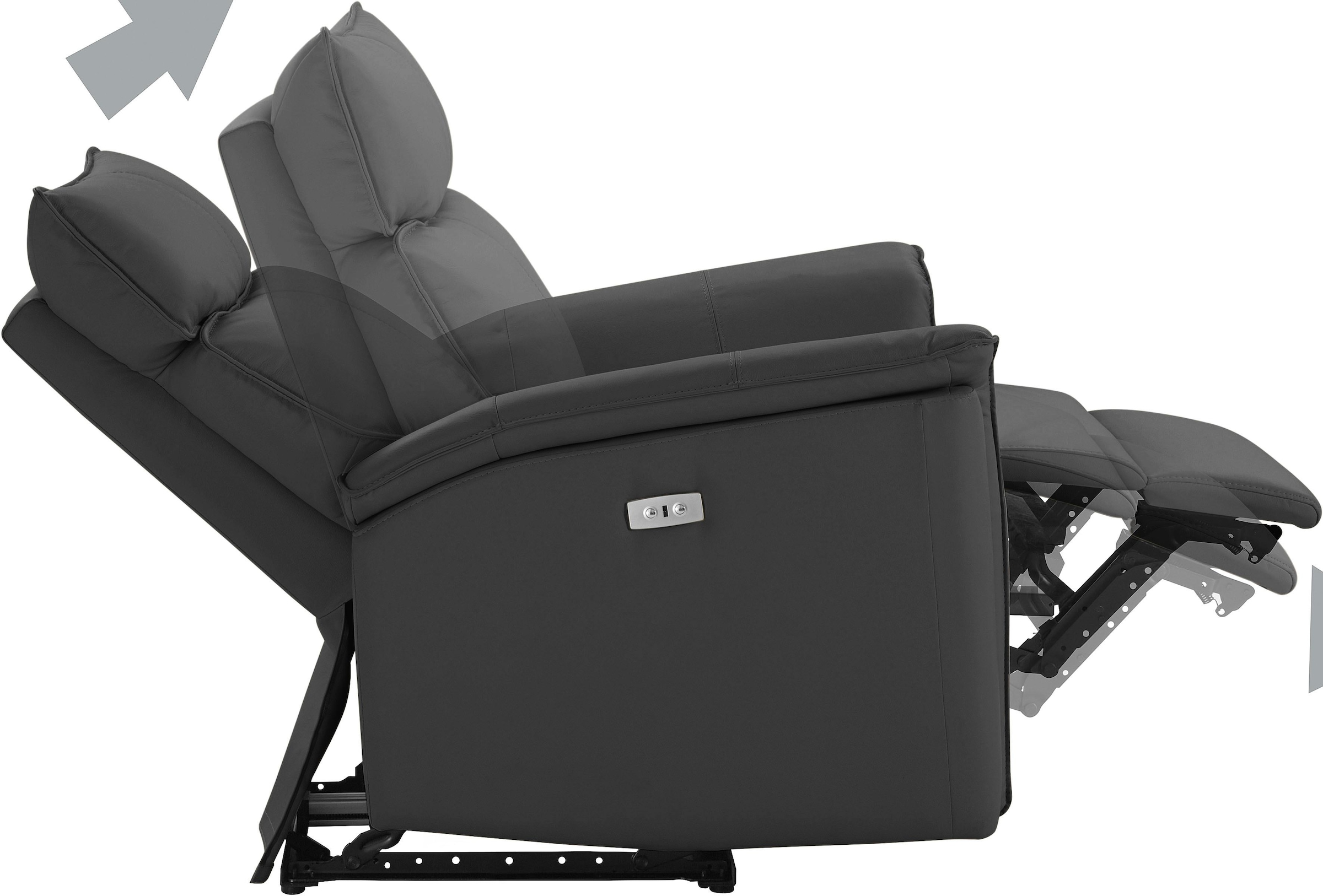 Places of Style Relaxsessel »Zola, TV-Sessel mit Schlaffunktion, Sessel für Wohnzimmer mit«, elektrischer Relaxfunktion und USB-Steckeranschluss, Breite 87 cm