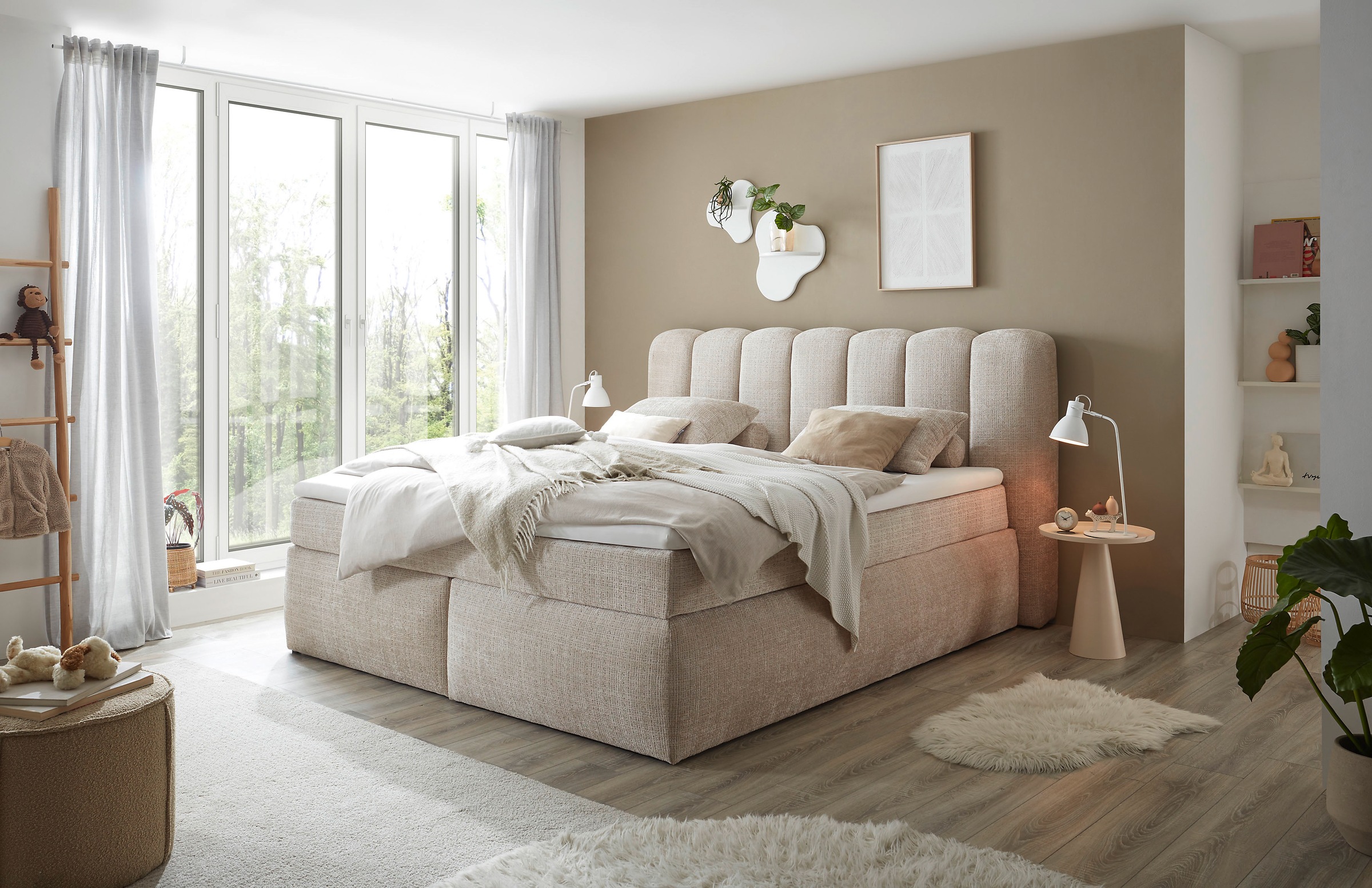 ED EXCITING DESIGN Boxspringbett "Gibsons in der Größe 200x220cm, Überlänge günstig online kaufen