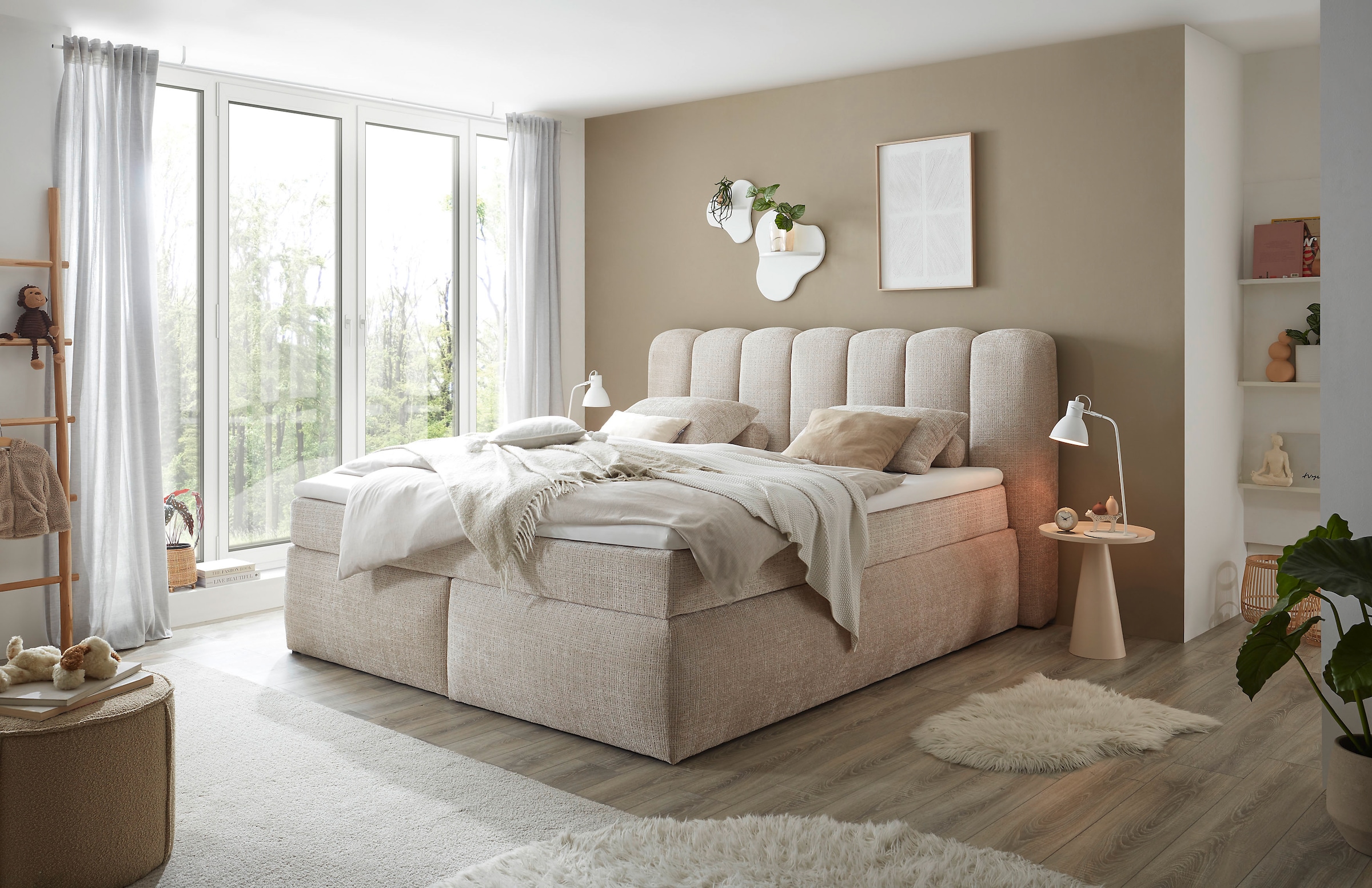 ED EXCITING DESIGN Boxspringbett "Gibsons in der Größe 200x220cm, Überlänge günstig online kaufen