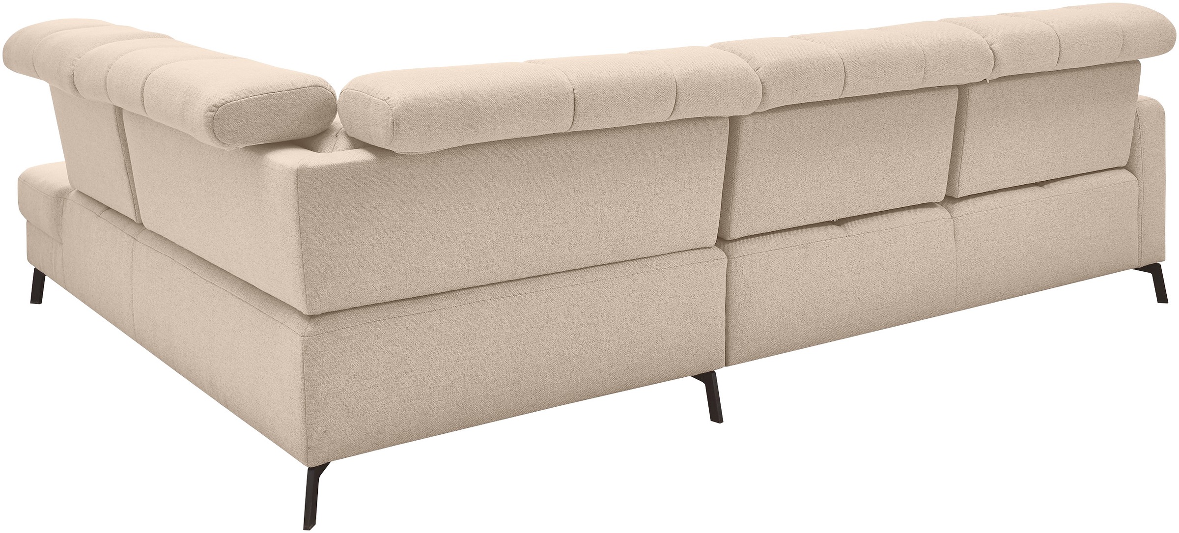 Musterring Ecksofa »MR 4615«, mit Kopf- und Rückenverstellung, Metallfuß schwarz, Maße 272 x 214 cm