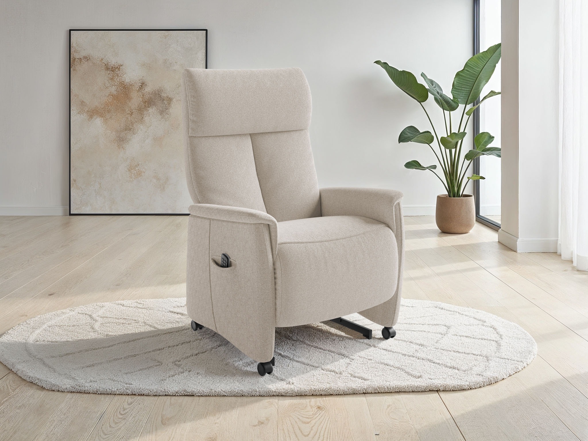 sit&more TV-Sessel "Cremona Comfort" wahlweise manuell oder elektrischer Funktion mit Akku