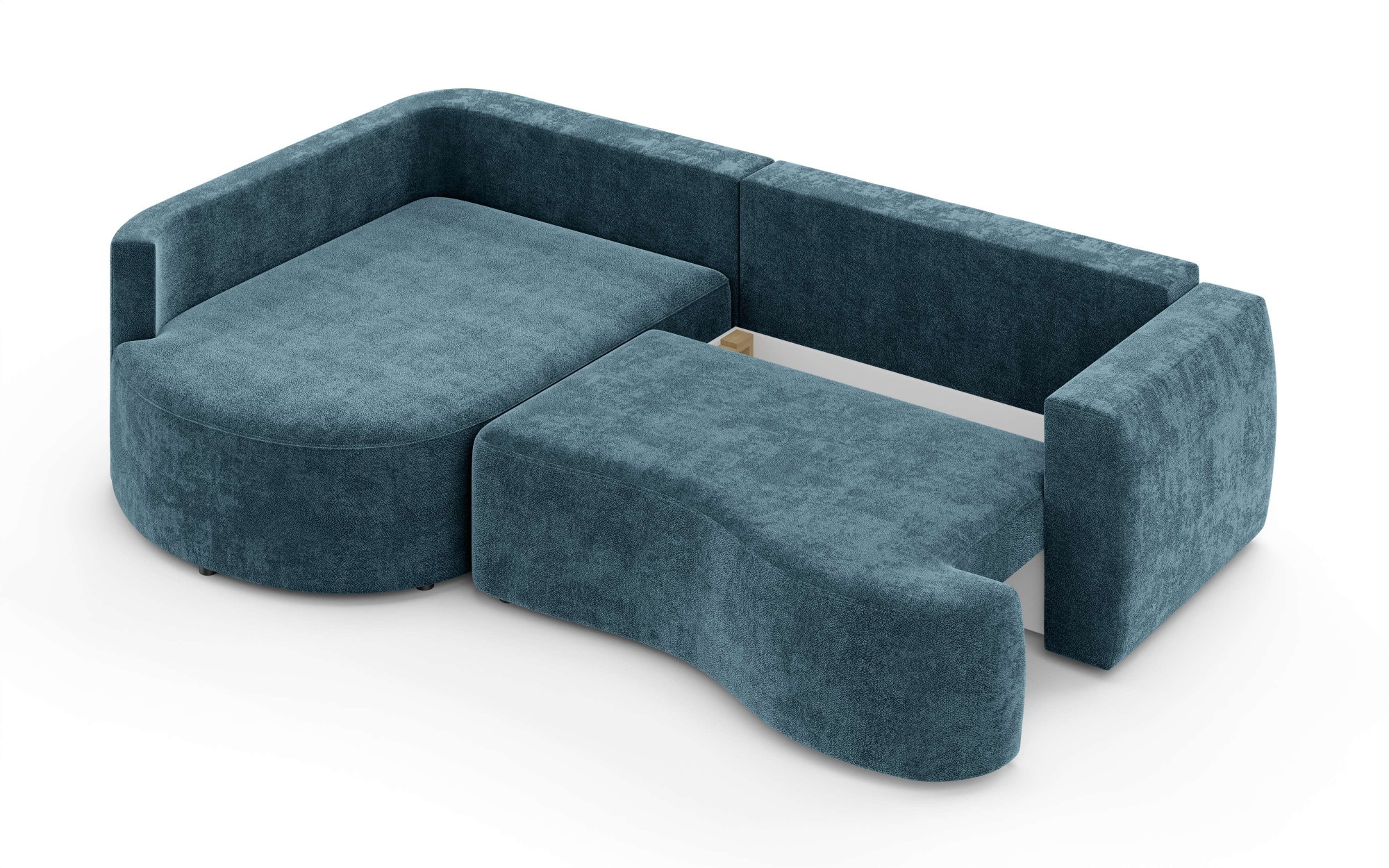 INOSIGN Ecksofa »Kahekili, Schlafsofa mit Bettkasten, Maße B/T/H: 255/181/90/ cm«, L-Form mit Wellenunterfederung, 7 Rückenkissen und 2 Zierkissen