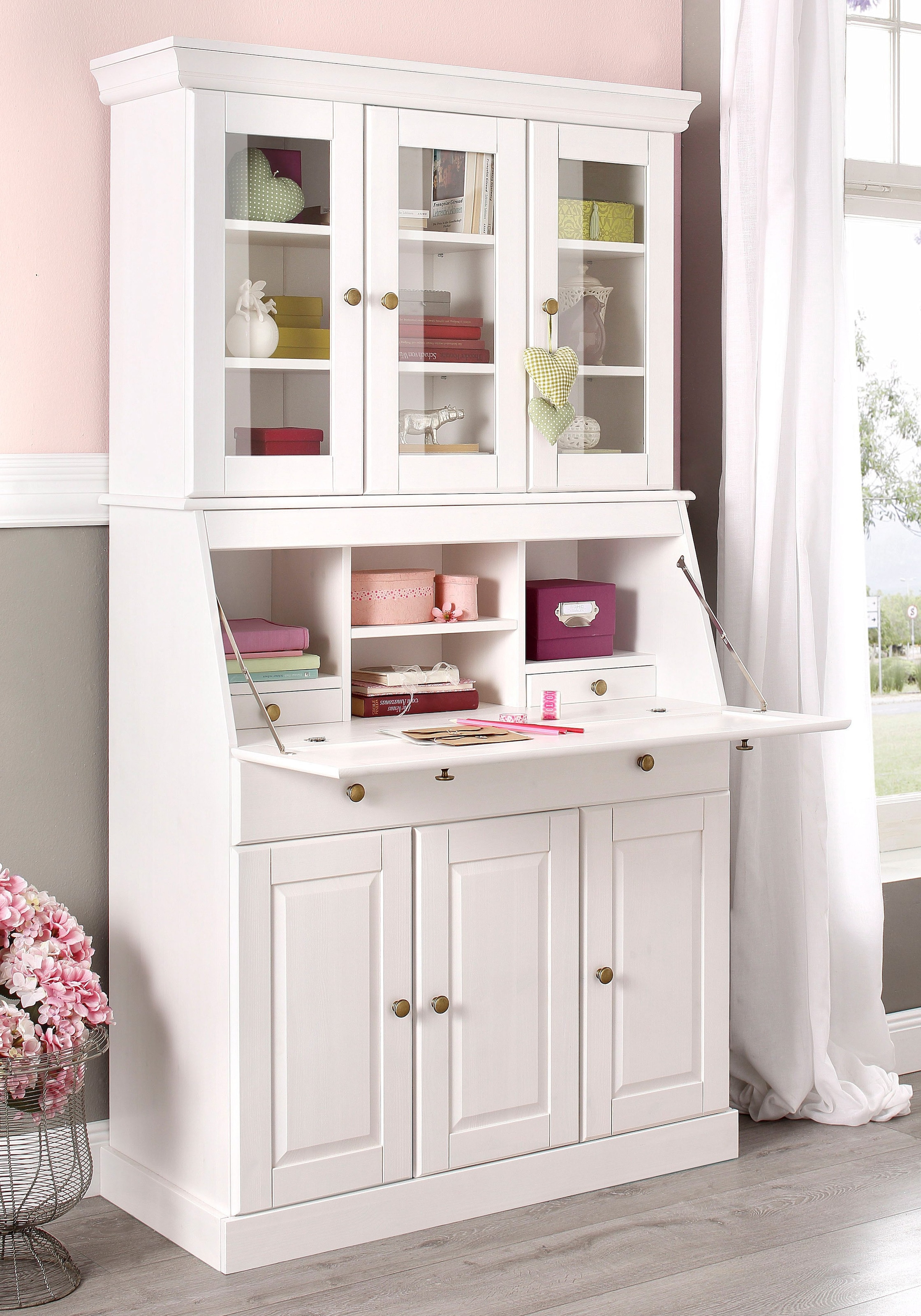 OTTO home Sekretär "Rosi im Landhausstil" Schreibtisch aus Massivholz, mit günstig online kaufen