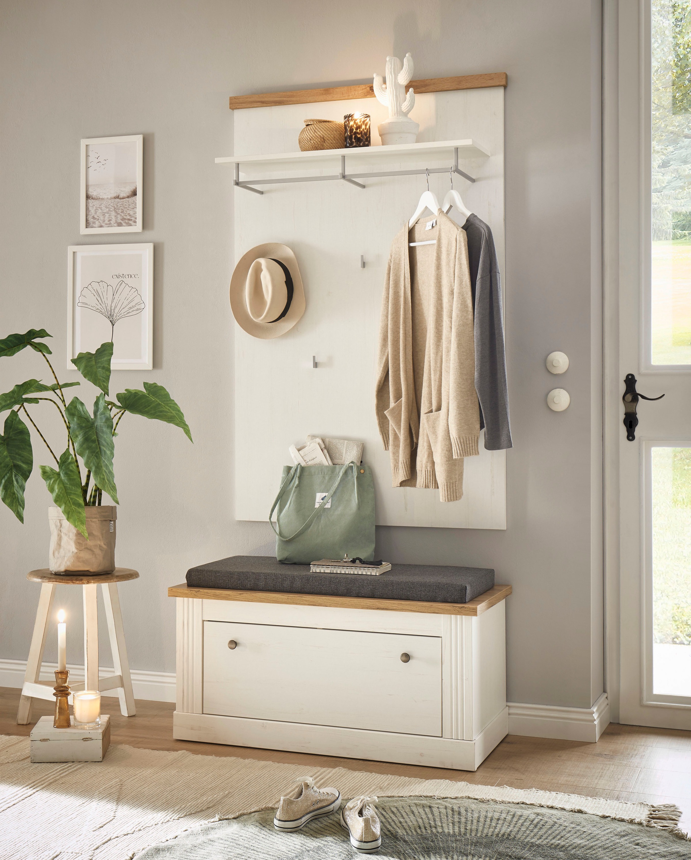 Home affaire Garderoben-Set "WESTMINSTER BESTSELLER" Schuhbank, Wandpaneel, günstig online kaufen