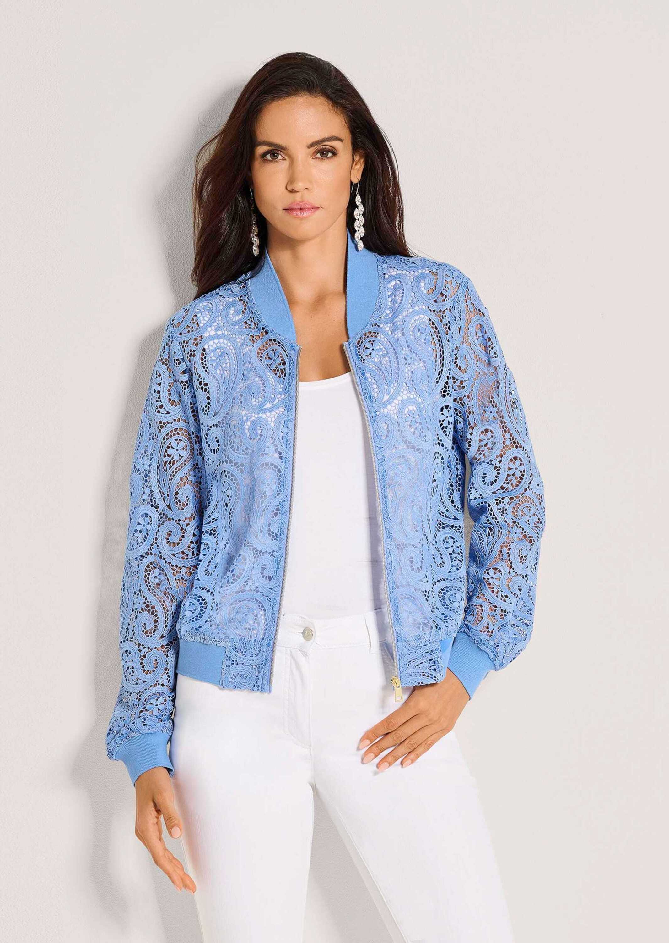 Thumbnail - MADELEINE Jackenblazer "Blazer Eleganter Blouson mit Paisley-Spitze" Transparente Spitze