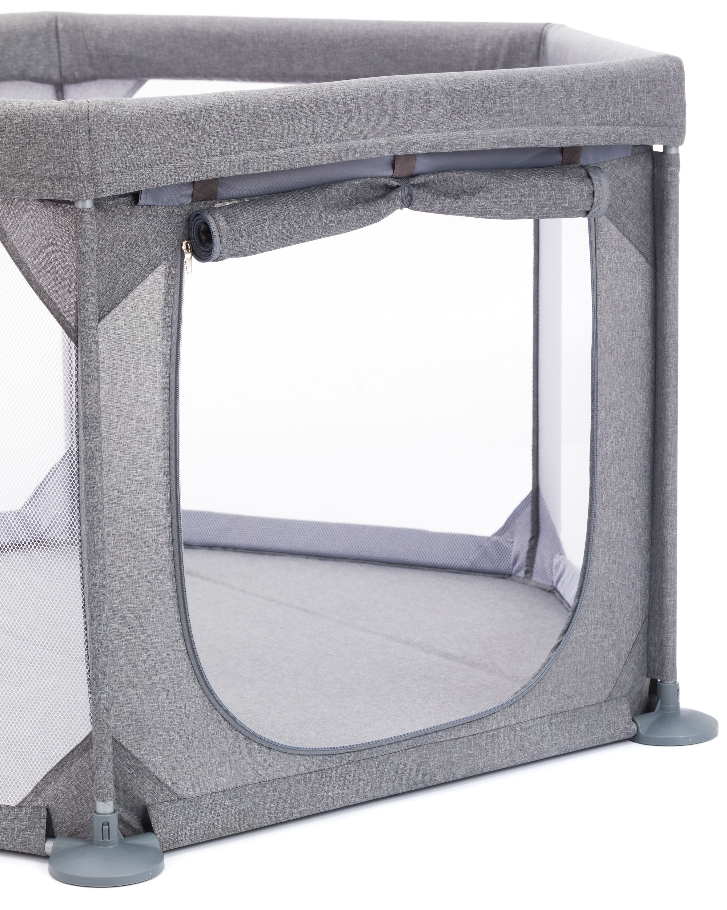 Fillikid Laufgitter »6-Eck, grau Ø 134 cm, Höhe 67 cm«, inklusive Transporttasche