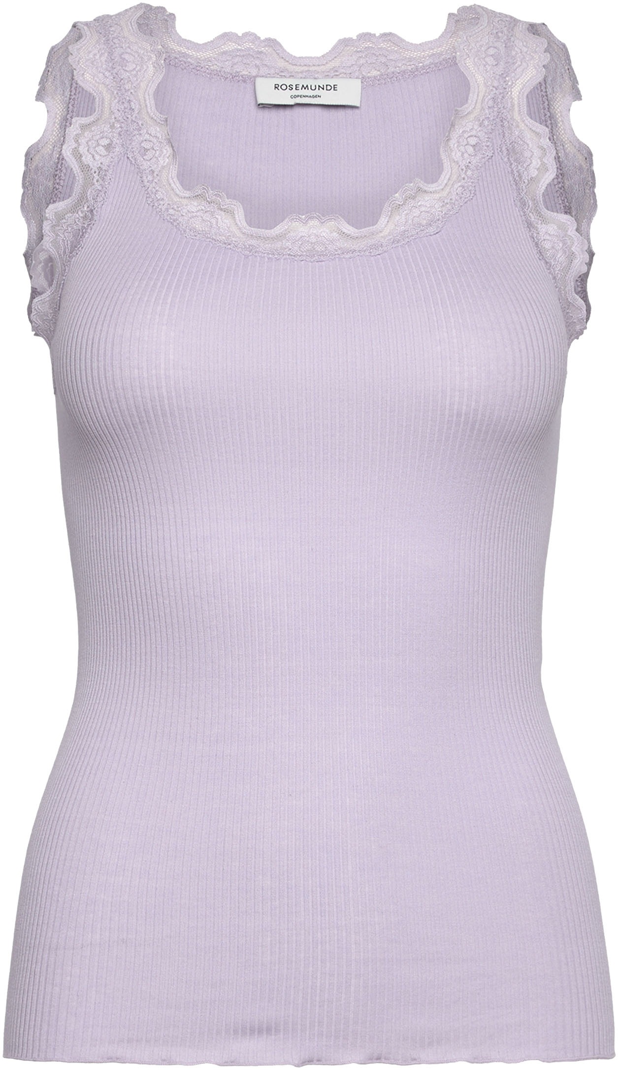 rosemunde Spitzentop "Babette Silk Top" mit Rundhalsausschnitt und Spitze, günstig online kaufen