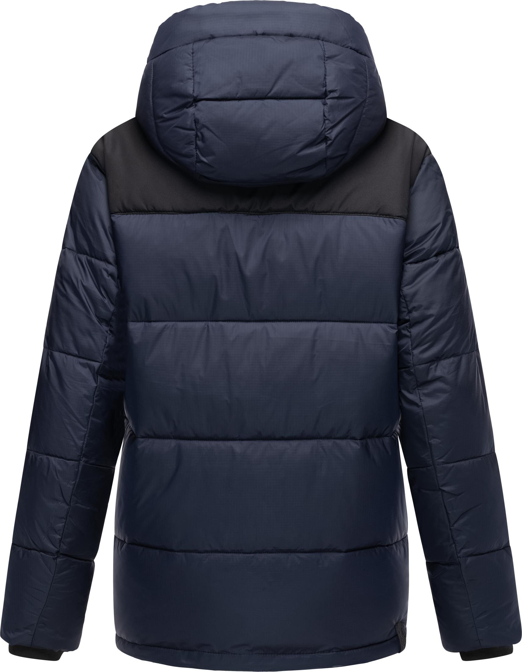 Ragwear Anorak »Wikesh«, mit Kapuze, stylische Winter Steppjacke mit Colourblocking