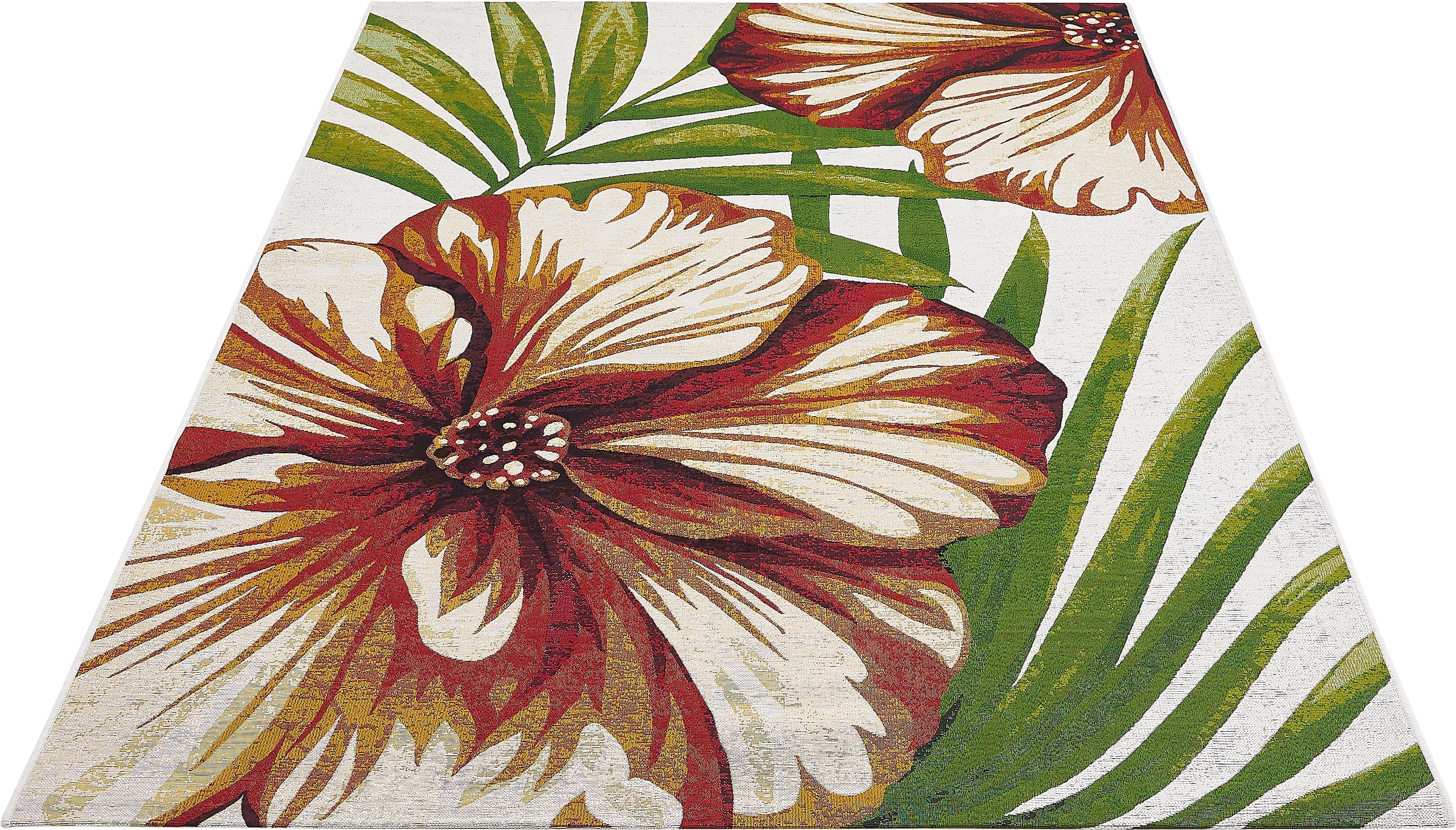 Teppich »Panama Blume«, rechteckig, Flachgewebe, modernes Design, Motiv Blumen, In-...