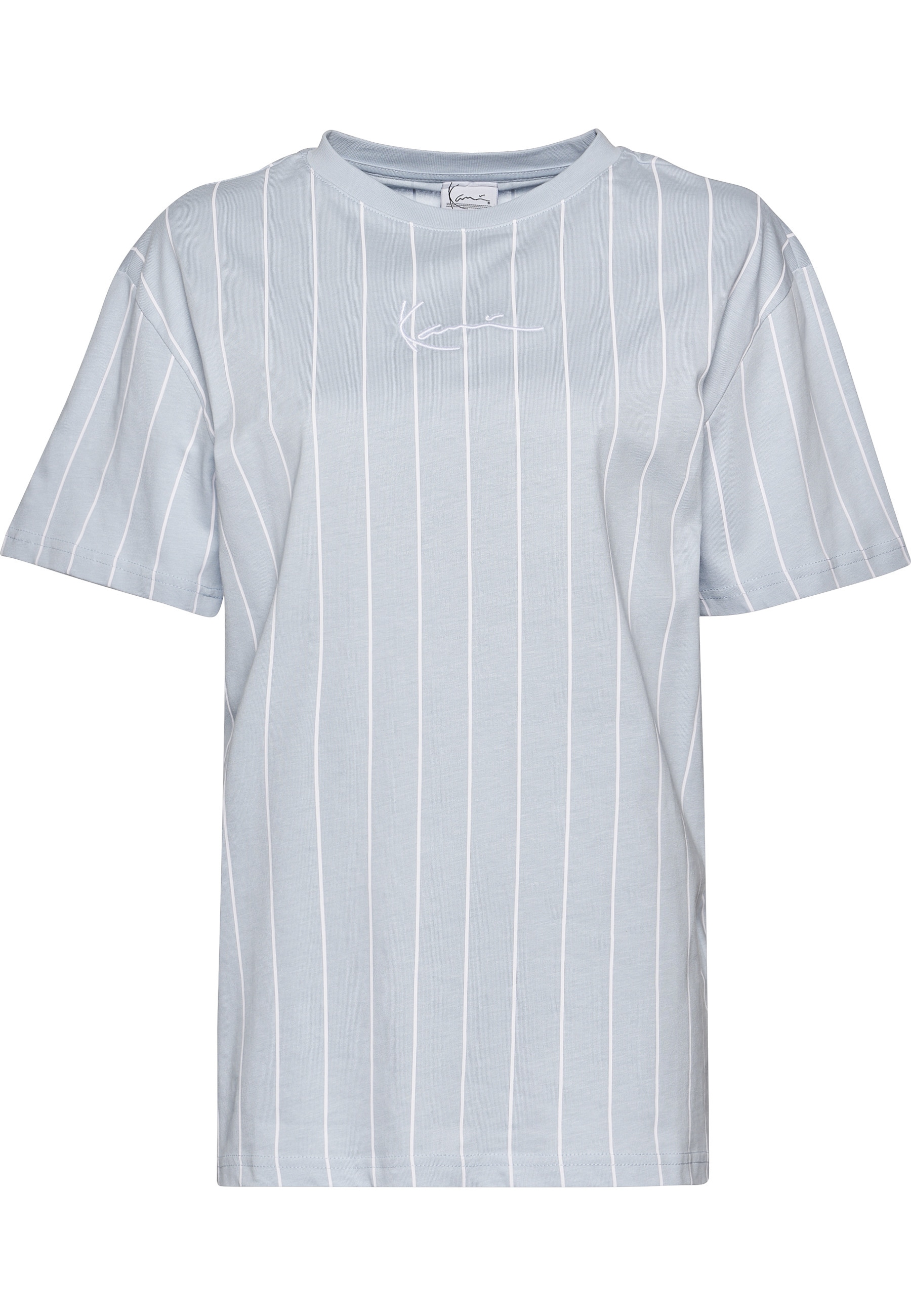 Karl Kani Kurzarmshirt "Karl Kani Damen KW233-017-2 KK Small Signature Pinstripe Os Tee" 1