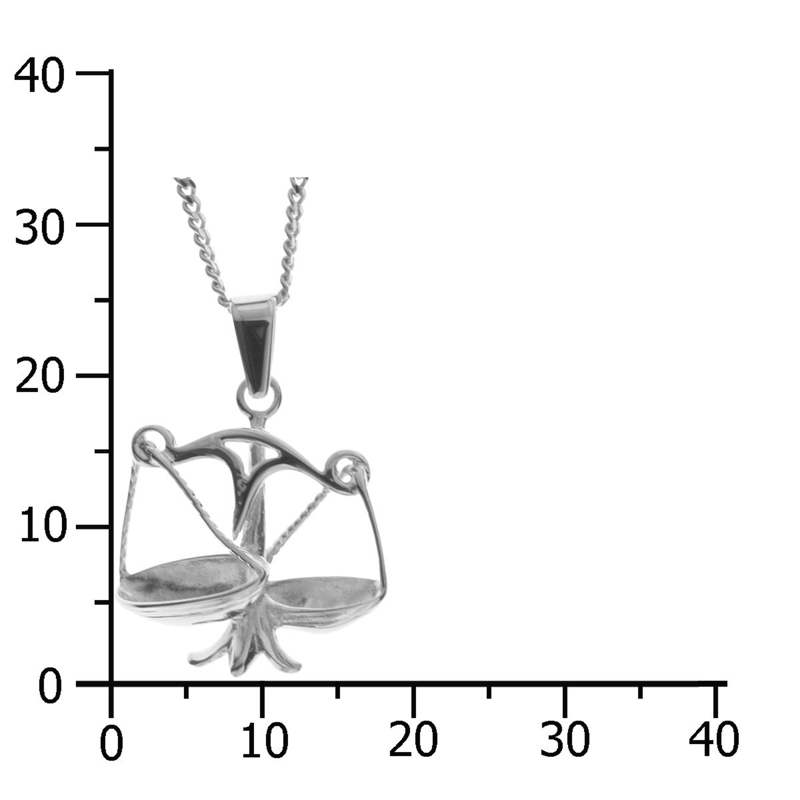 OSTSEE-SCHMUCK Kette mit Anhänger »Ostsee-Schmuck Kette mit Anhänger Tierkreiszeichen Waage«, (2 tlg.)