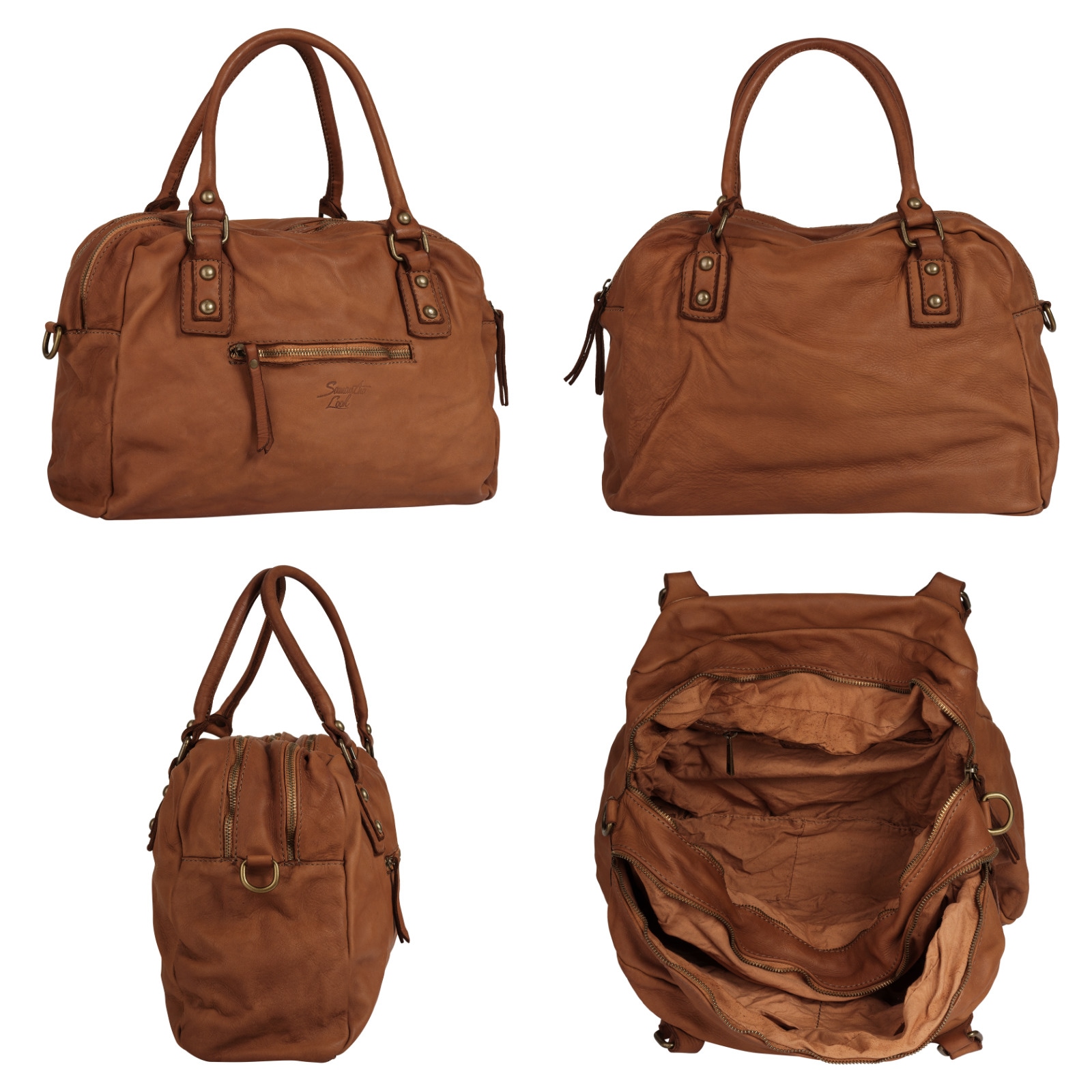 Samantha Look Shopper, echt Leder, Made in Italy