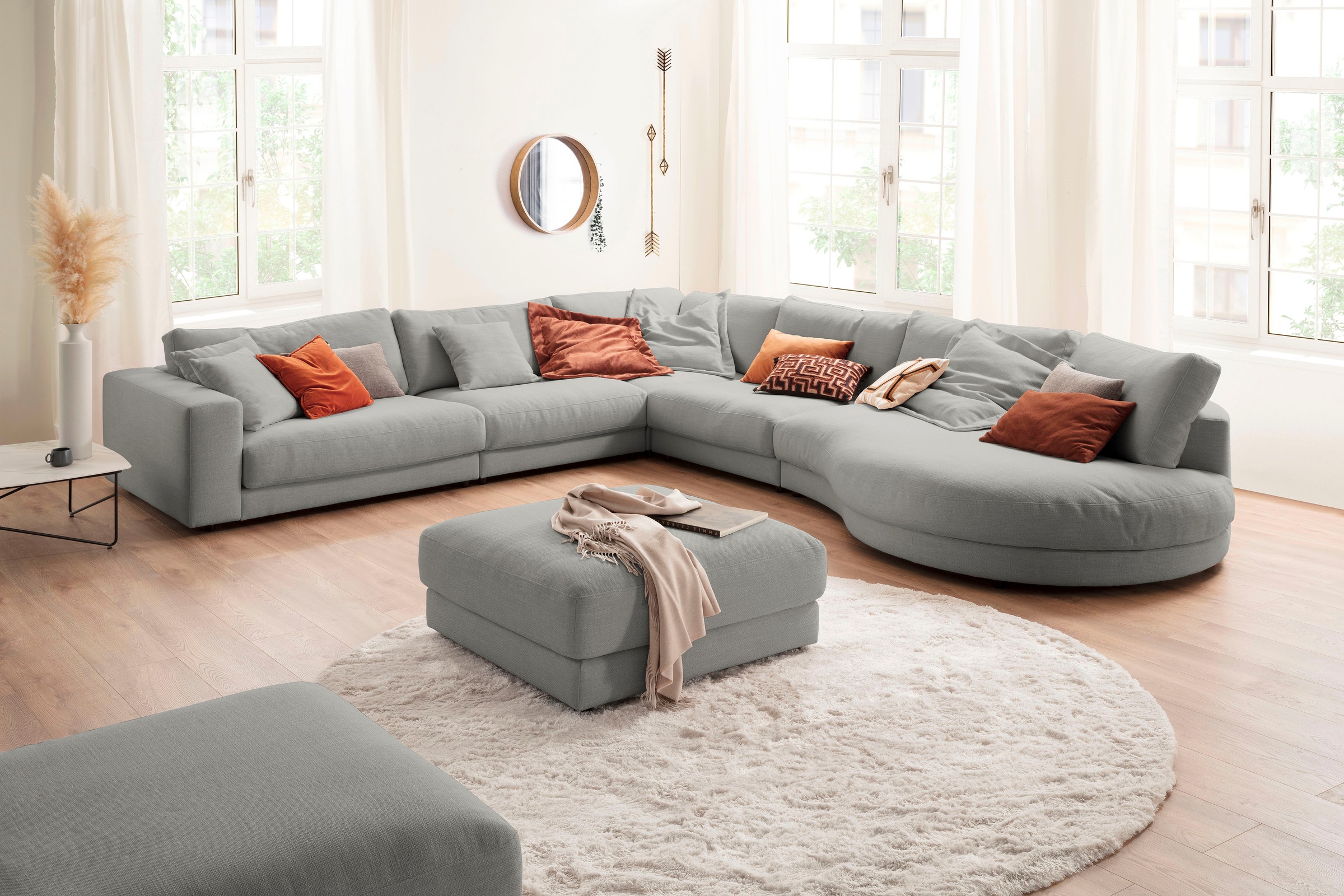3C Candy Ecksofa »Enisa II, bequem und komfortabel, Mega Familiensofa, L-Form«, incl. 3 Flatterkissen, wahlweise mit Flecken-Schutz-Bezug Easy care