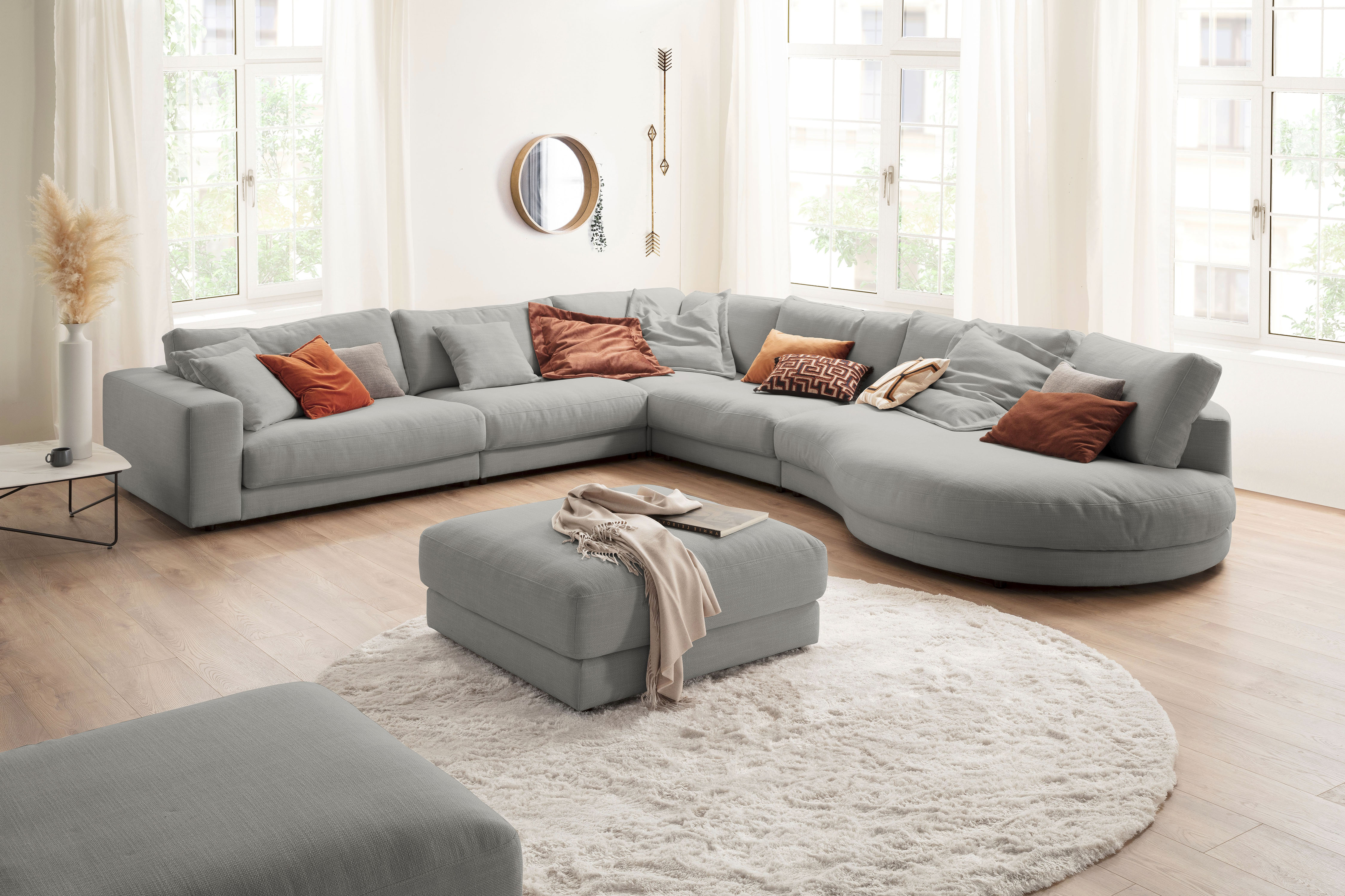 3C Candy Ecksofa "Enisa II, bequem und komfortabel, Mega Familiensofa, L-Form" incl. 3 Flatterkissen, wahlweise mit Flecken-Schutz-Bezug Easy care