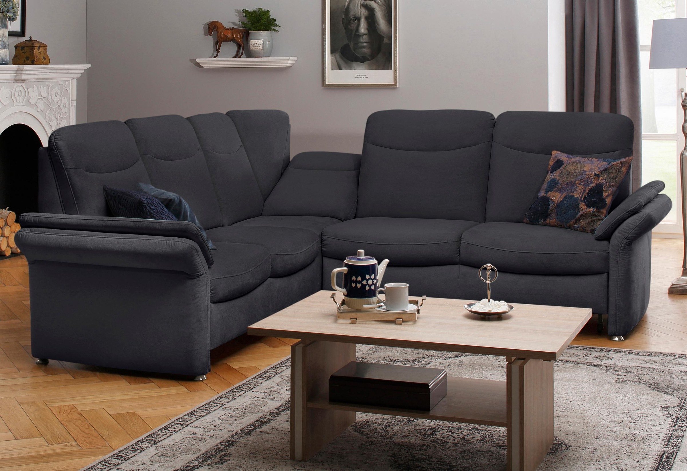 Home affaire Ecksofa »Tahoma L-Form«, mit Armlehnfunktion, wahlweise Bettfunktion, Schublade, Relaxfunktion