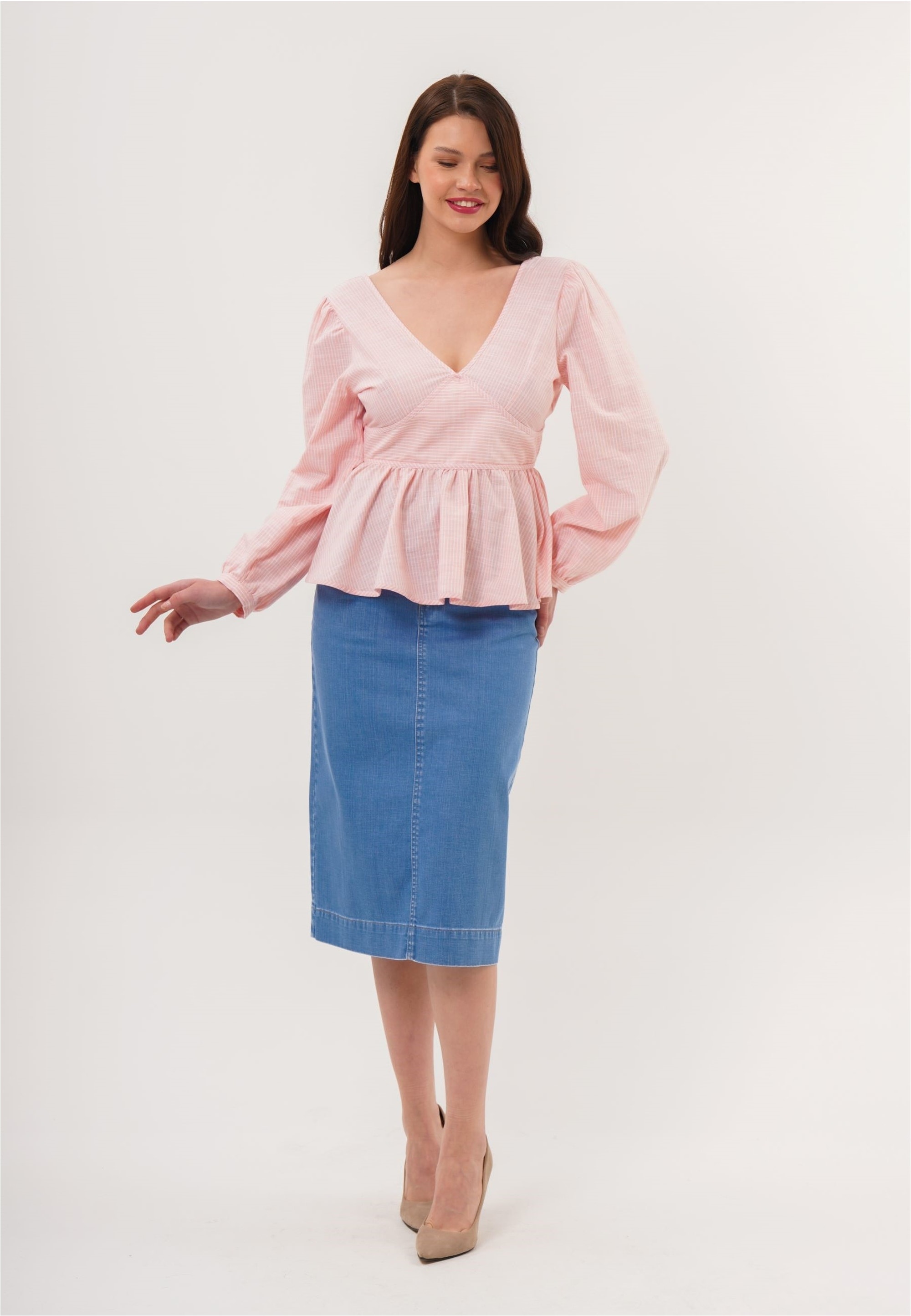 freshlions Klassische Bluse »Brielle«, mit gestreiftem Design