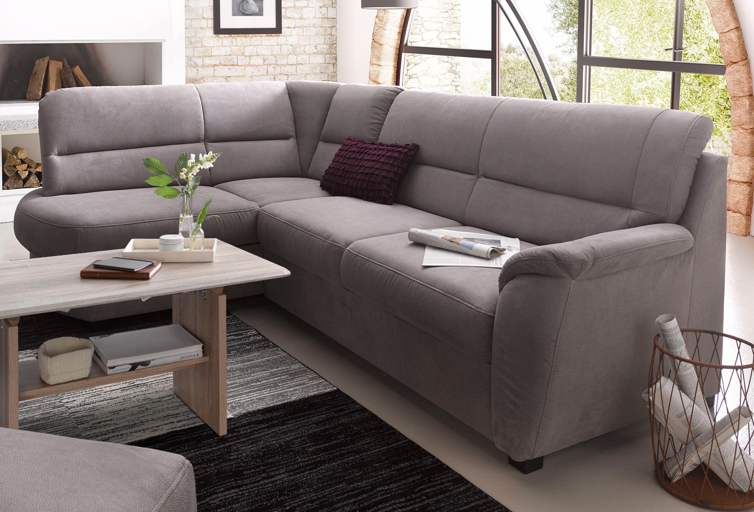 Thumbnail - sit&more Ecksofa "Pandora L-Form", wahlweise mit Bettfunktion und Bettkasten