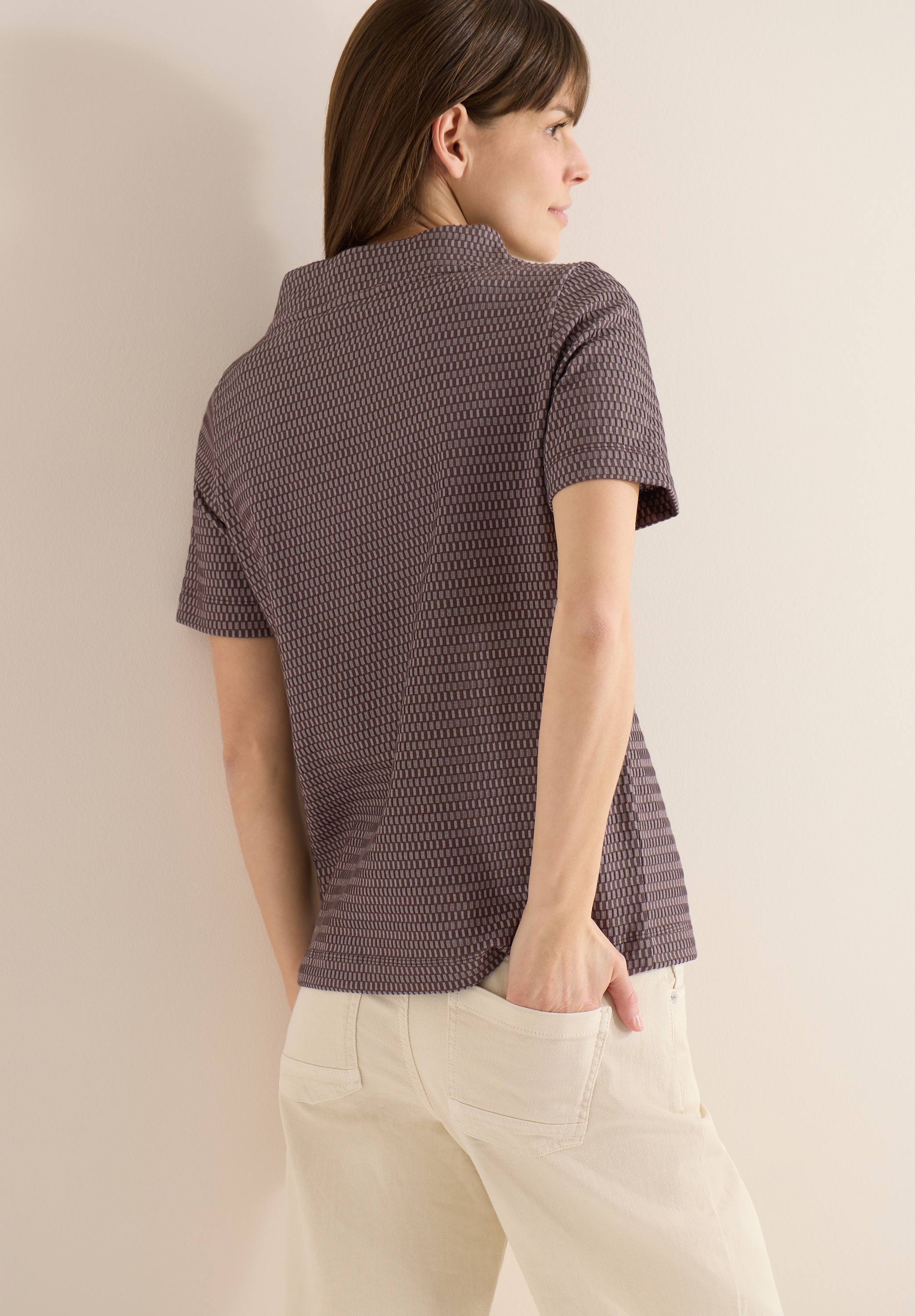 Cecil Kurzarmshirt in Two-Tone-Optik