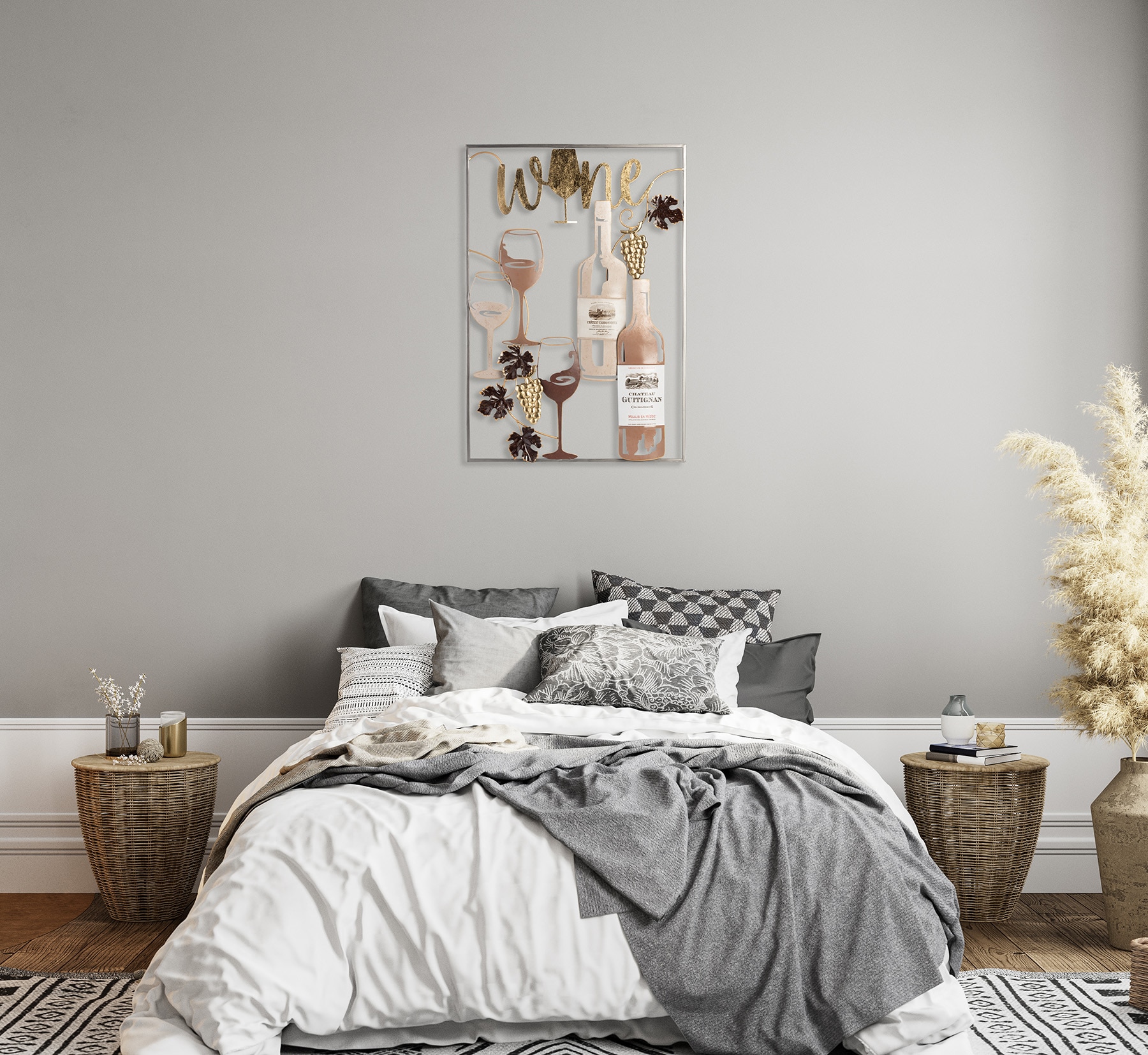 Bönninghoff Metallbild »WEIN 51x74 cm – Deko modern«
