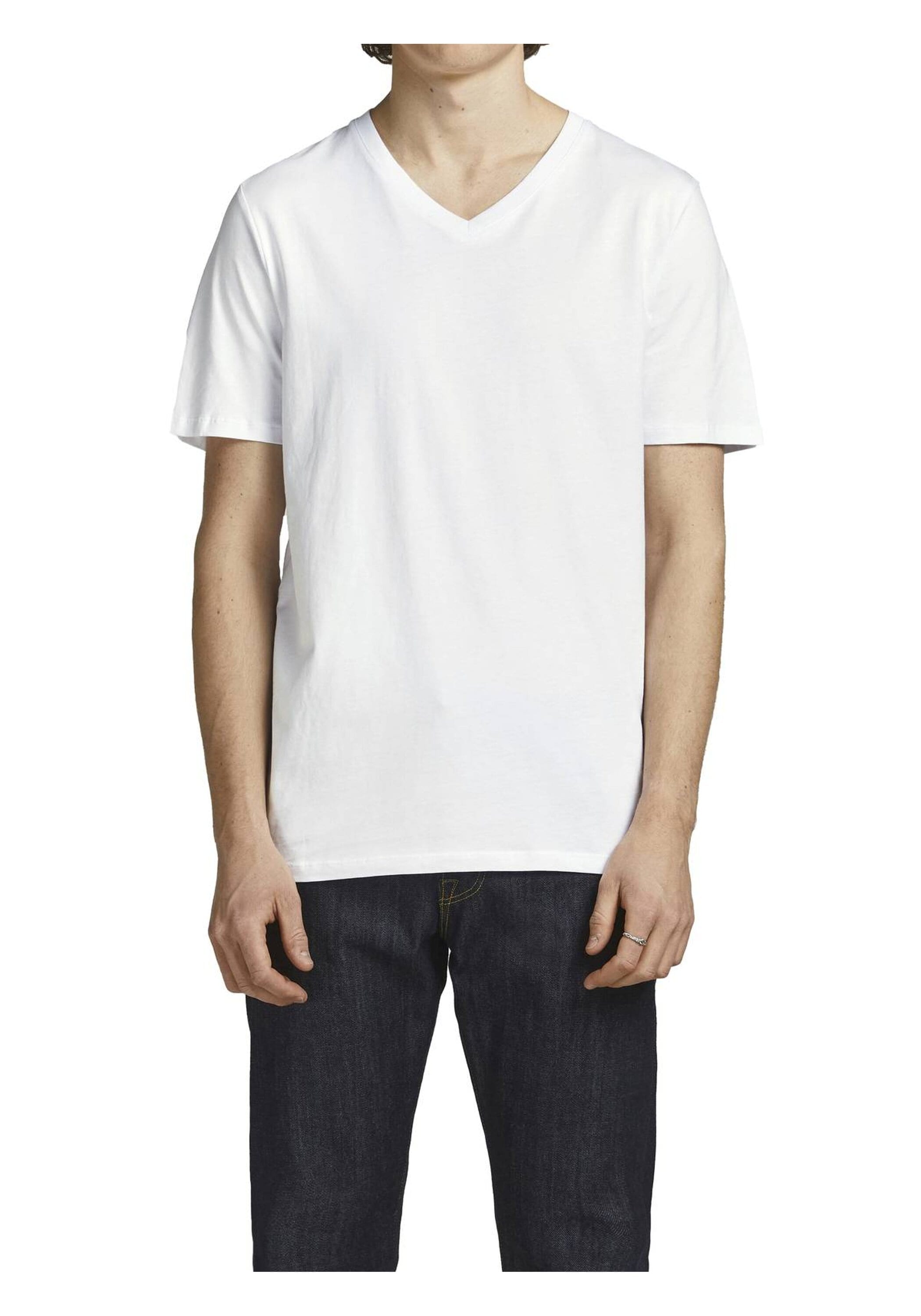 Jack & Jones T-Shirt »T-Shirt JACBASIC V-NECK TEE 2PK 2er Pack«