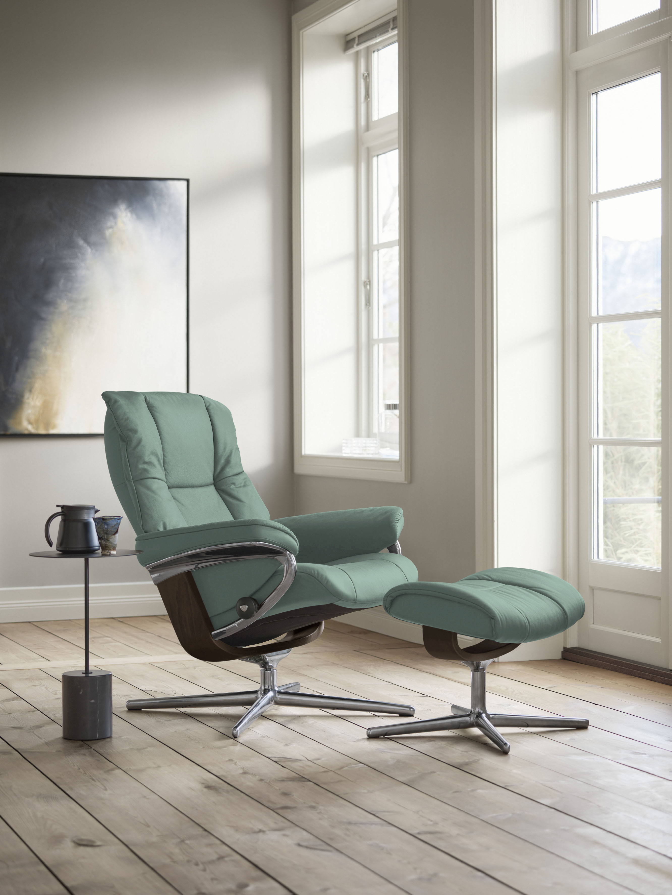 Stressless Relaxsessel "Mayfair" mit Cross Base, Größe S, M & L, Holzakzent Braun