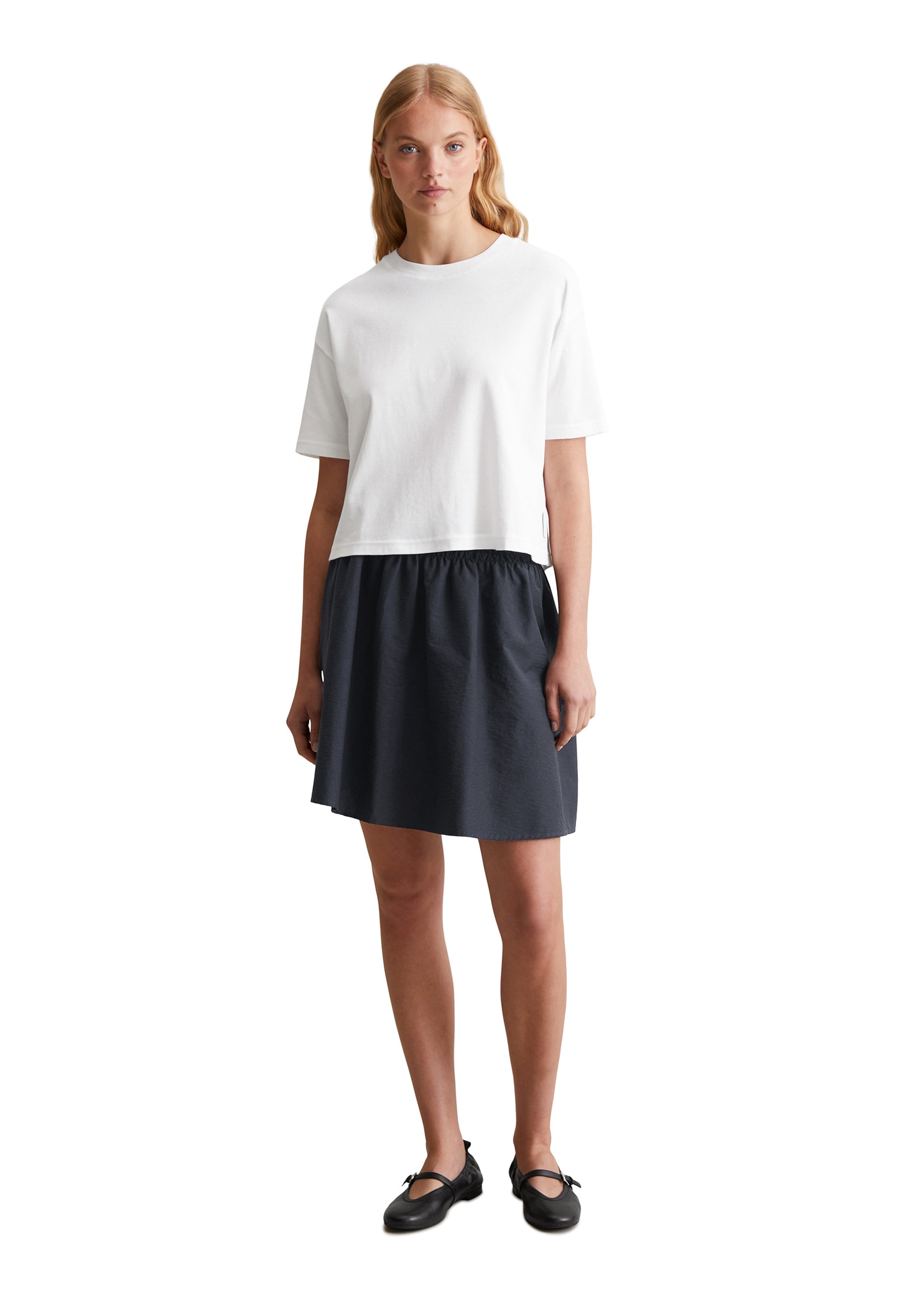 Marc O'Polo DENIM T-Shirt »aus gerippter Bio-Baumwolle«