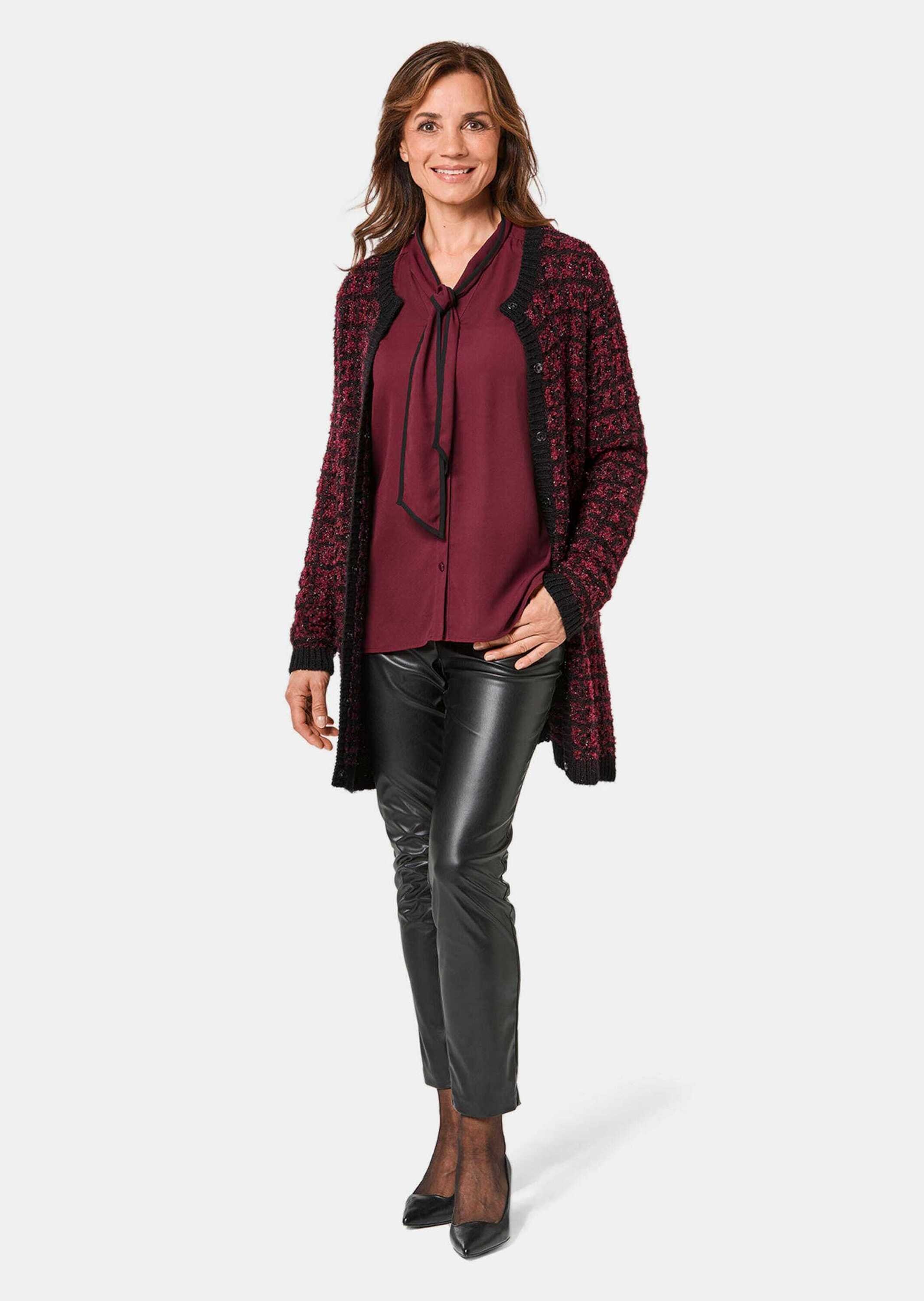 GOLDNER Strickjacke "Kurzgröße Schicker Strickcardigan mit Glanzgarn" Mit G günstig online kaufen