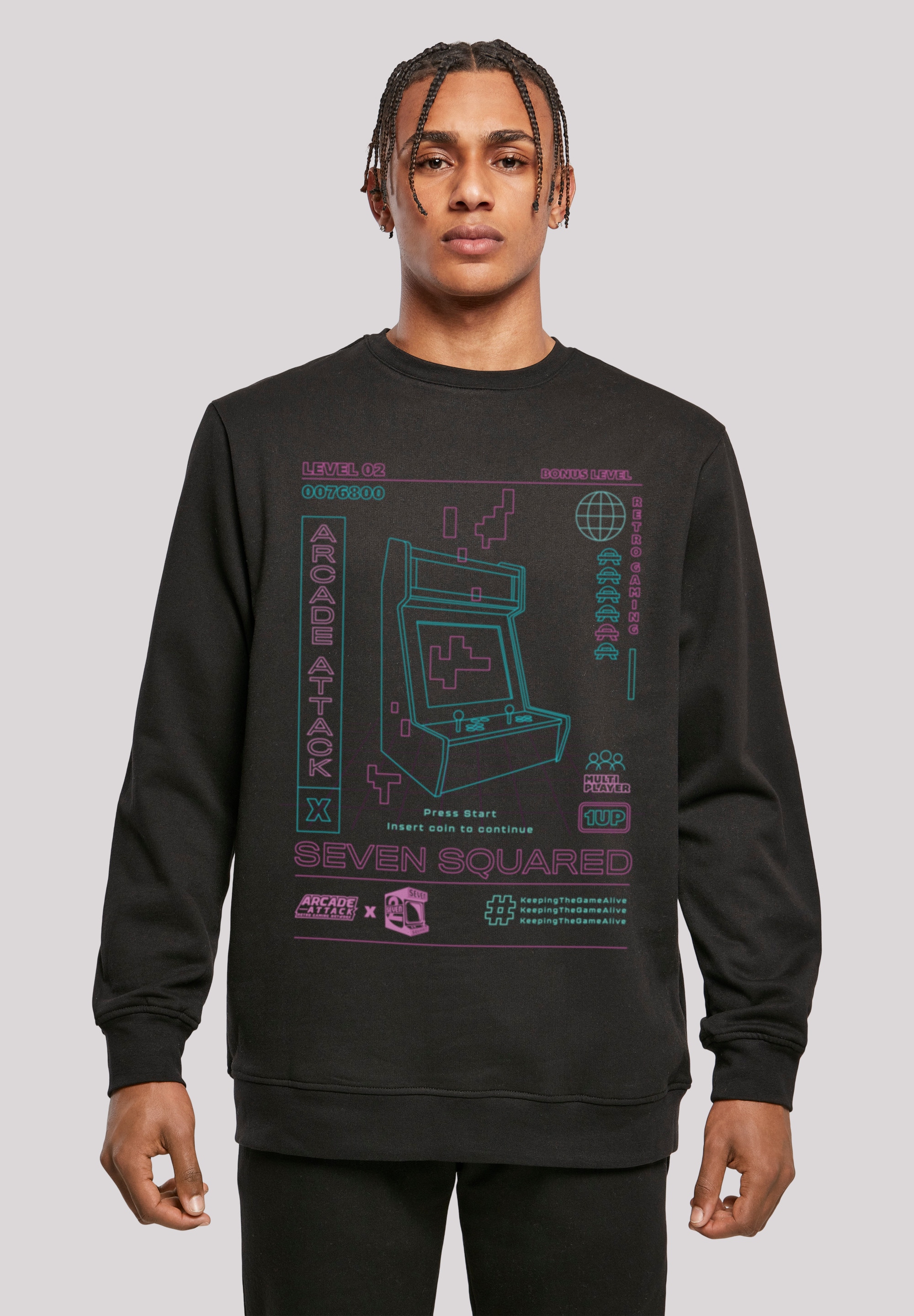 F4NT4STIC Kapuzenpullover "Retro Gaming Arcade Attack", Print günstig online kaufen