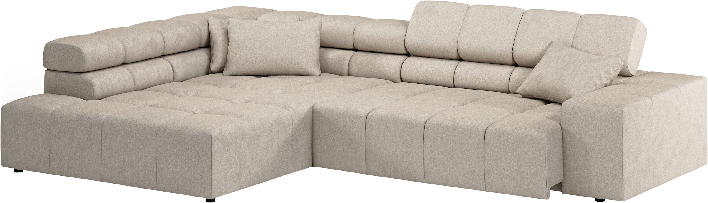 INOSIGN Ecksofa »Ancona incl. Kopfteilverstellung, OTTOs Choice, Breite 319cm, L-Form«, wahlweise motorische Sitztiefenverstellung, auch in Cord + Easy Care