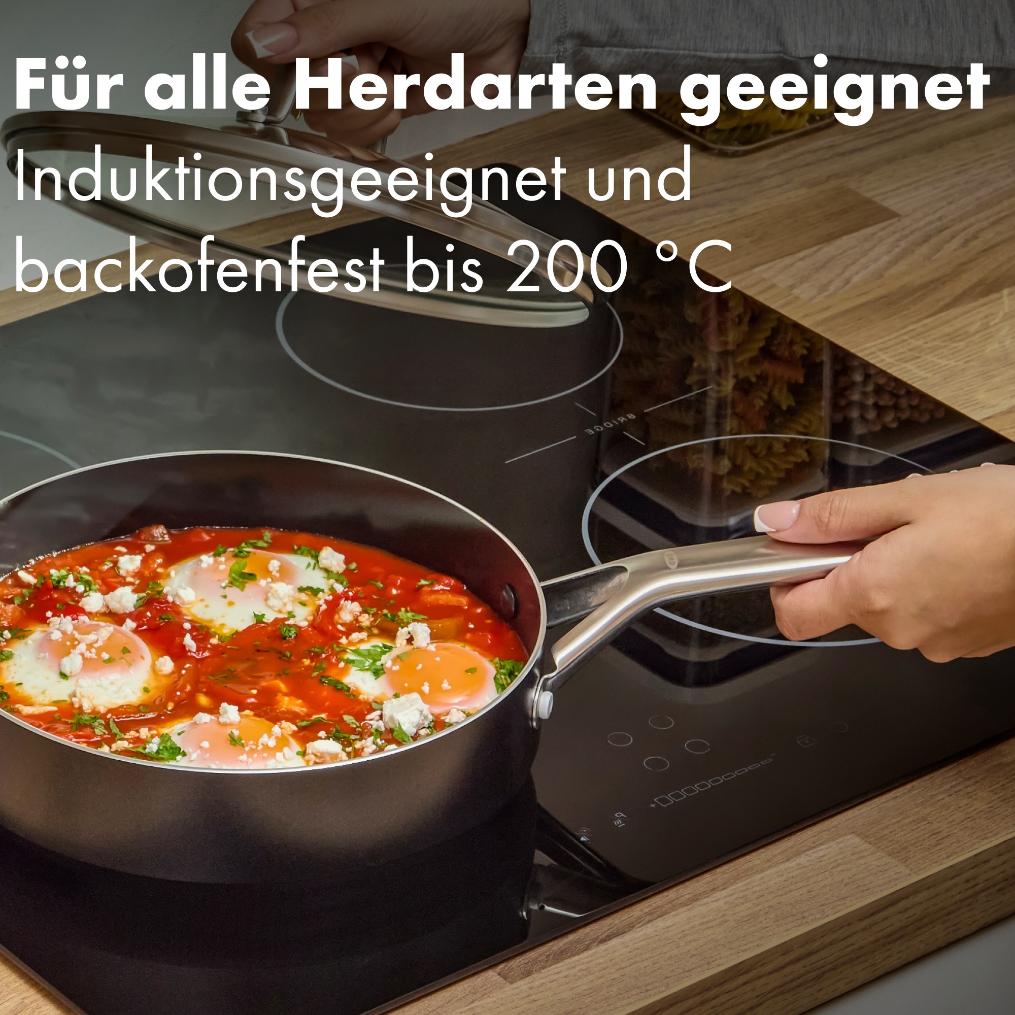 OXO Good Grips Servierpfanne »Antihaftbeschichtete Sautierpfanne mit Deckel« Aluminium 1 tlg. Anbraten, schwenken, köcheln — Kochen im Alltag mühelos gemacht