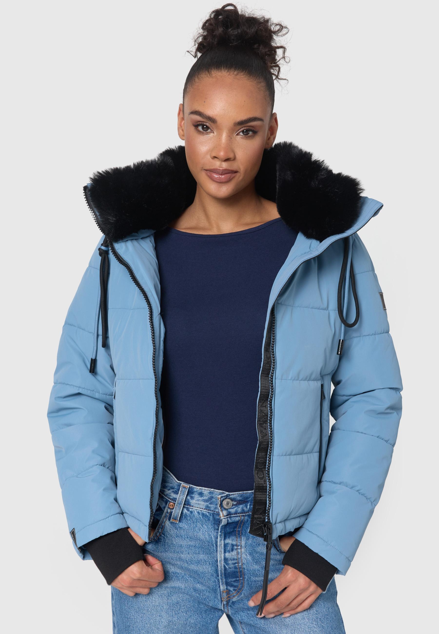 Navahoo Steppjacke »Mit Liebe XIV«, mit Kapuze, Warme gesteppte Damen Winterjacke mit kuscheligem Kragen