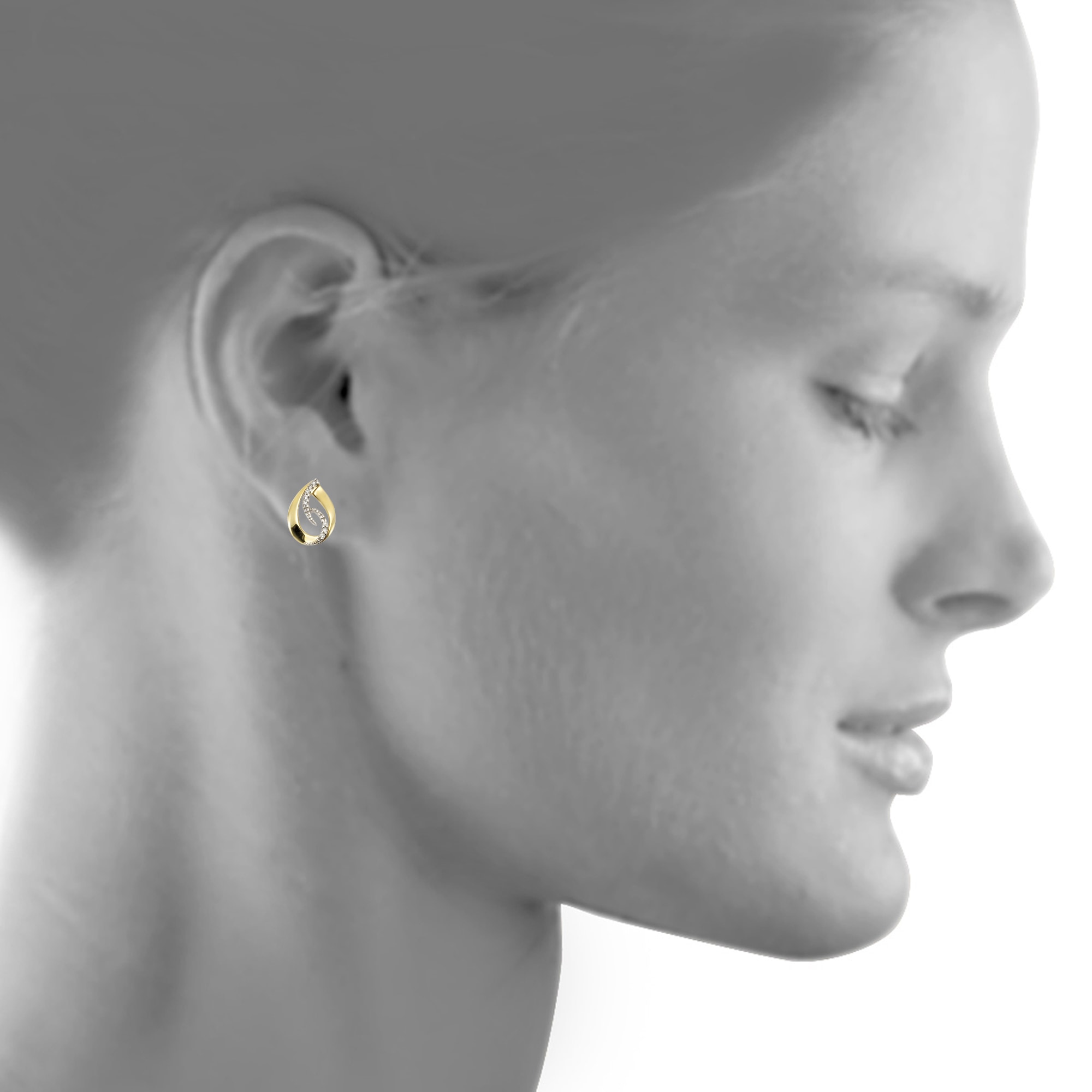 Orolino Paar Ohrstecker »585 Gold zweifarbig 16x Brillanten 0,06ct.«