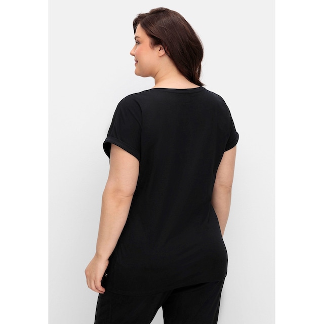 Black Friday Sheego T-Shirt »Große Größen«, in Colourblocking-Optik | BAUR
