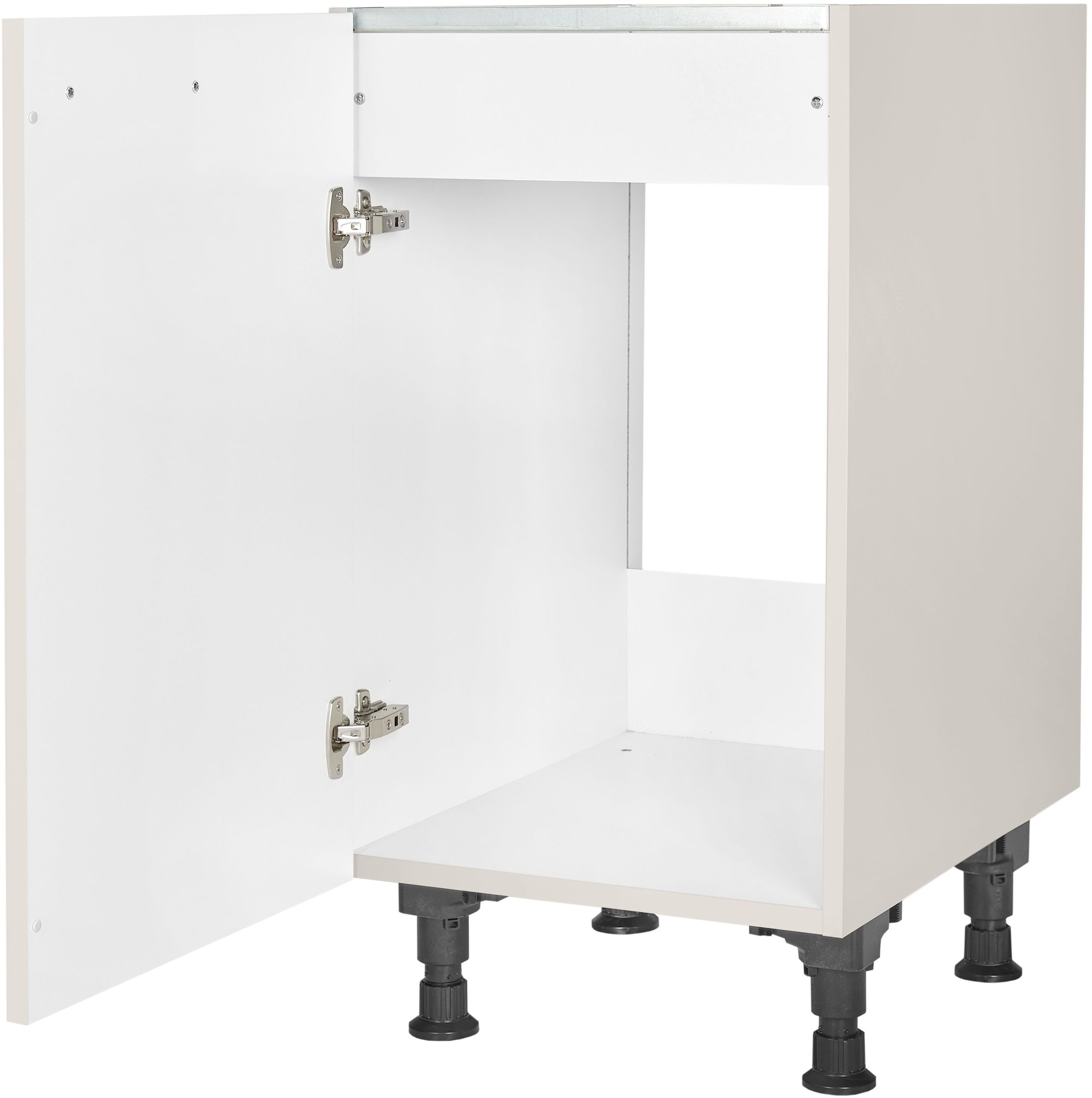 nobilia® Spülenschrank »"Flash", Ausrichtung wählbar, vormontiert, in den Breiten«, 45 und 60 cm, mit höhenverstellbaren Sockelfüßen