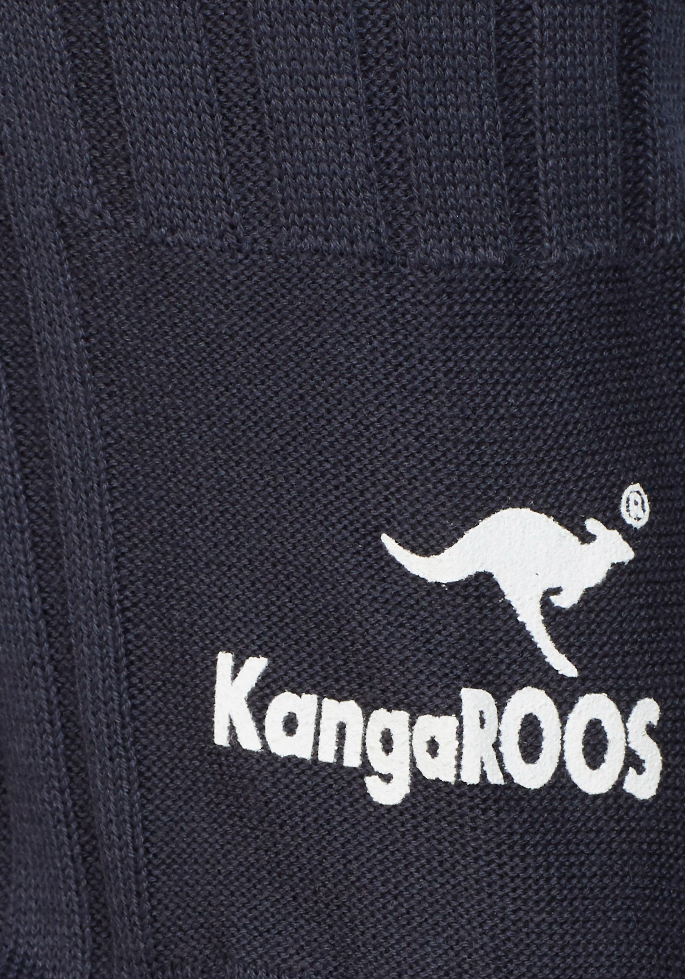 KangaROOS V-Ausschnitt-Pullover, in breit geripptem Feinstrick