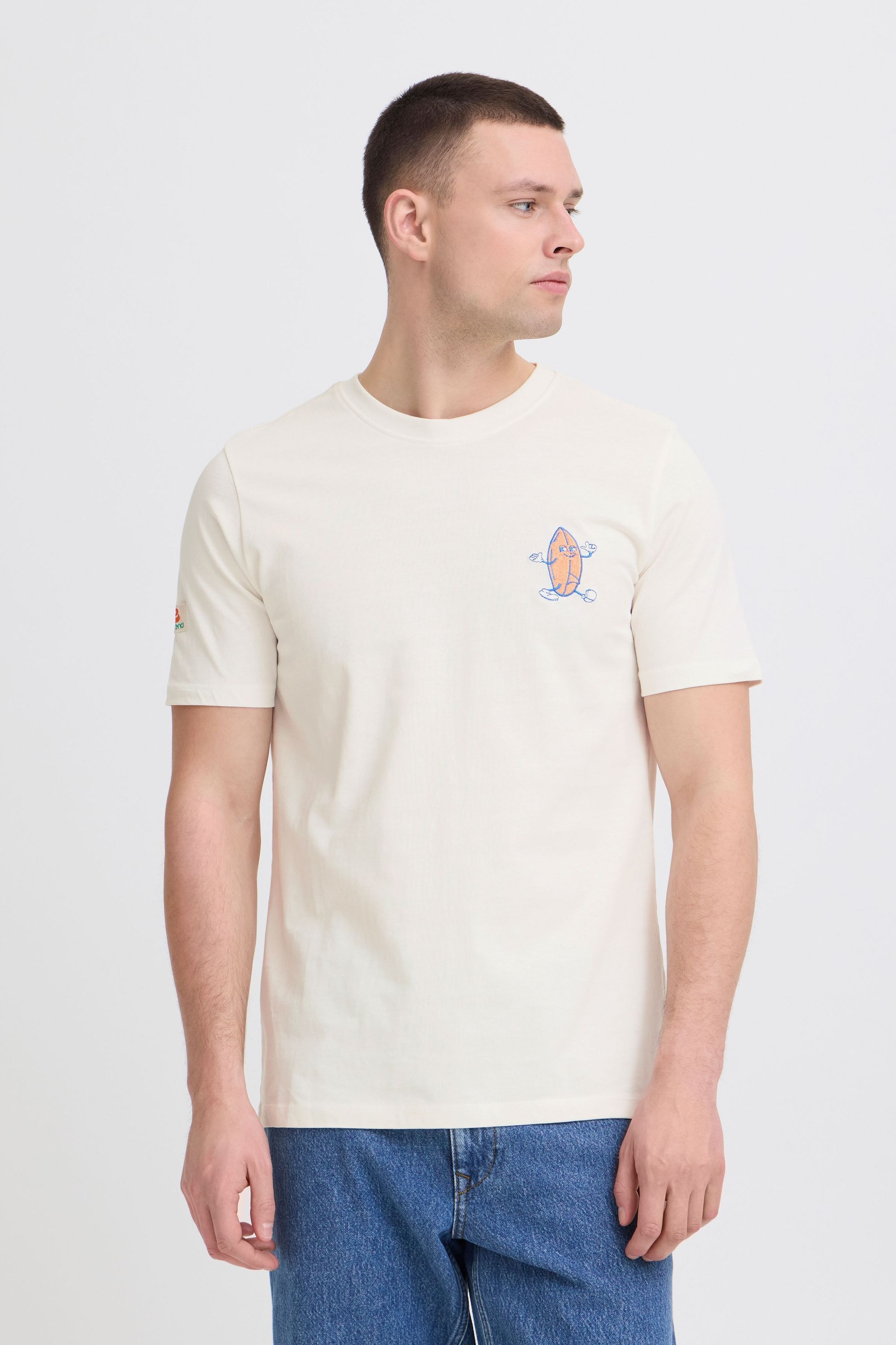 Blend Rundhalsshirt "BHSun" Klassisches T-Shirt mit kleinem Print günstig online kaufen