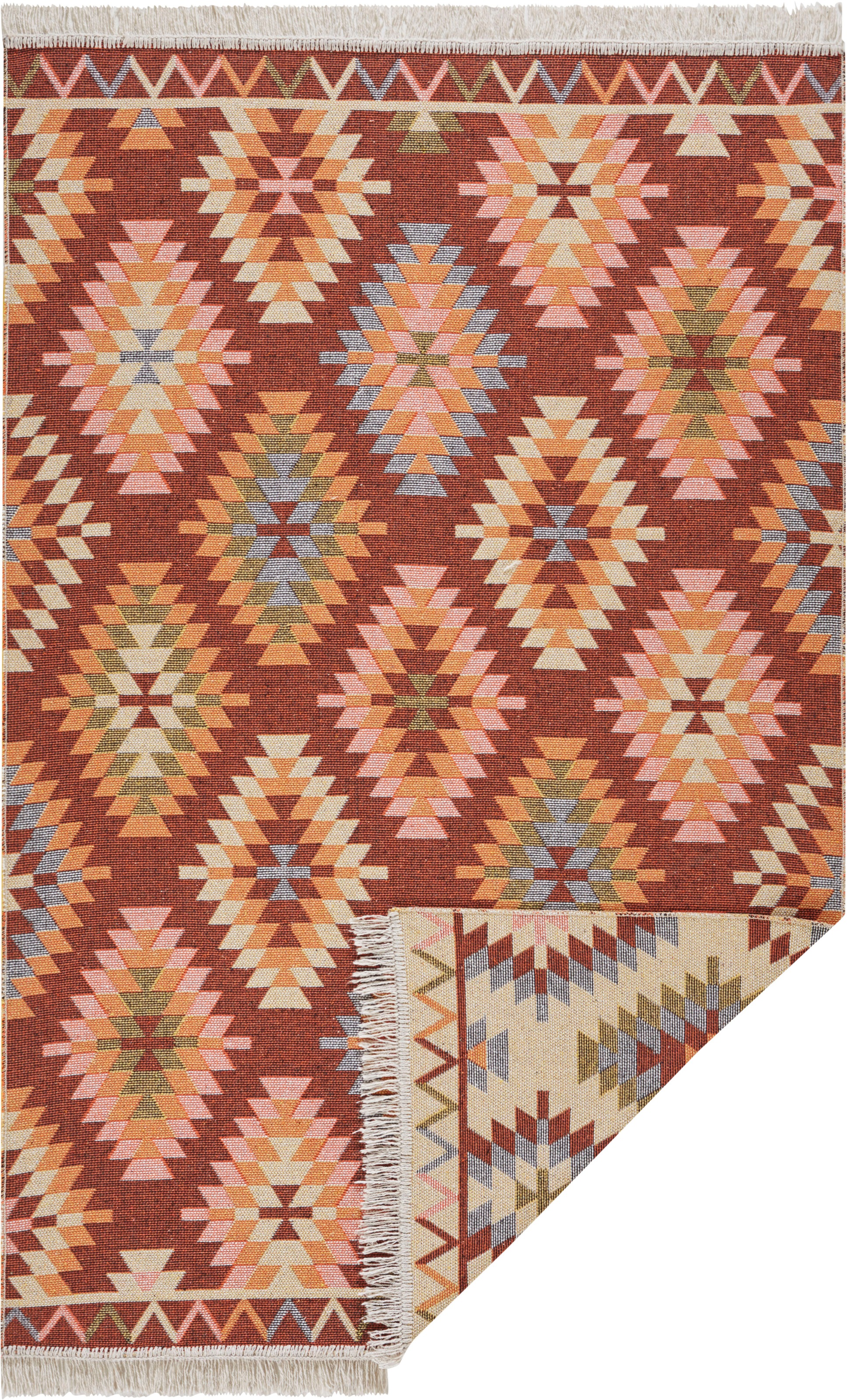 HANSE Home Boho, recycelte mit bestellen Teppich | Baumwolle rechteckig, 100% BAUR Kelim »Tawi«, Fransen, Wendbar Look