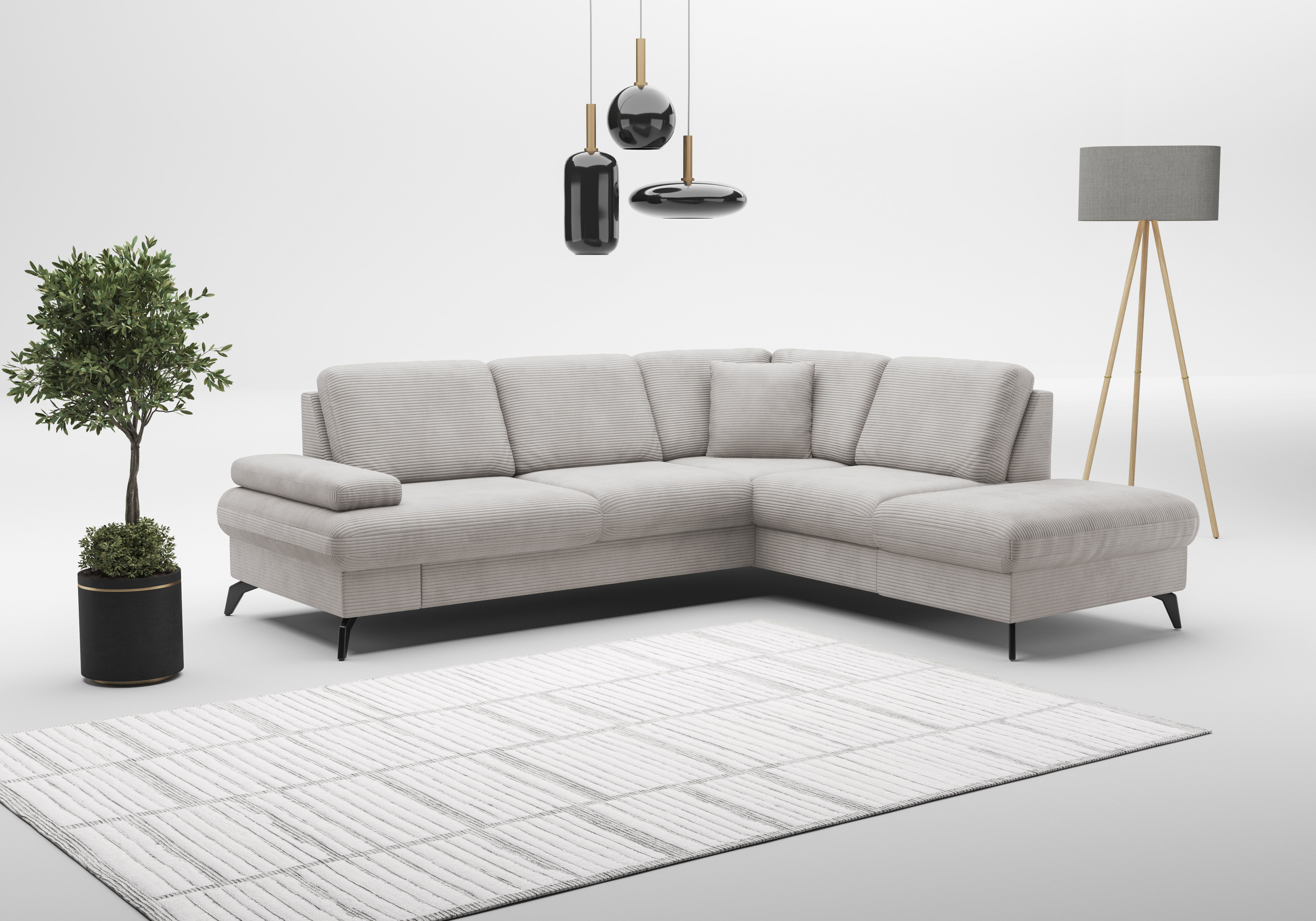sit&more Ecksofa "Morris Jubi L-Form, B: 238 cm" mit Armteilfunktion & 1 Zierkissen, optional Schlaffunktion