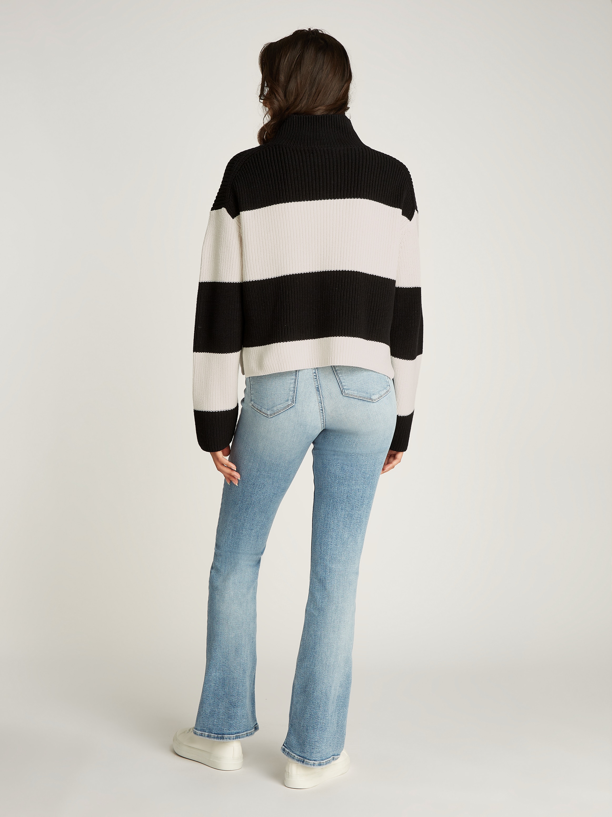 Calvin Klein Jeans Rollkragenpullover »CHUNKY LOOSE HIGH NECK SWEATER«, mit Logopatch