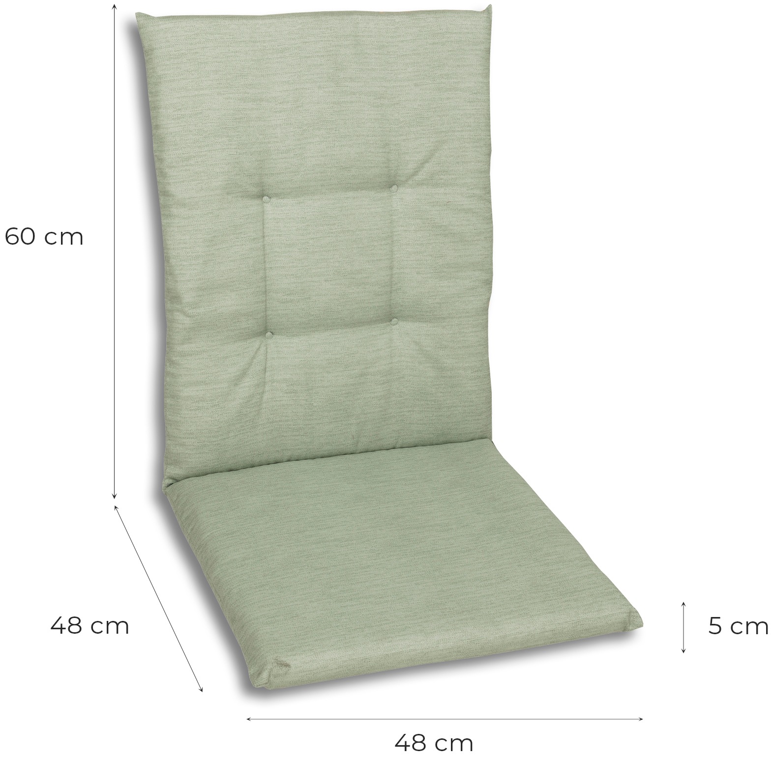 GO-DE Sitzauflage, Maße ca.: 48 cm x 108 cm x 5 cm
