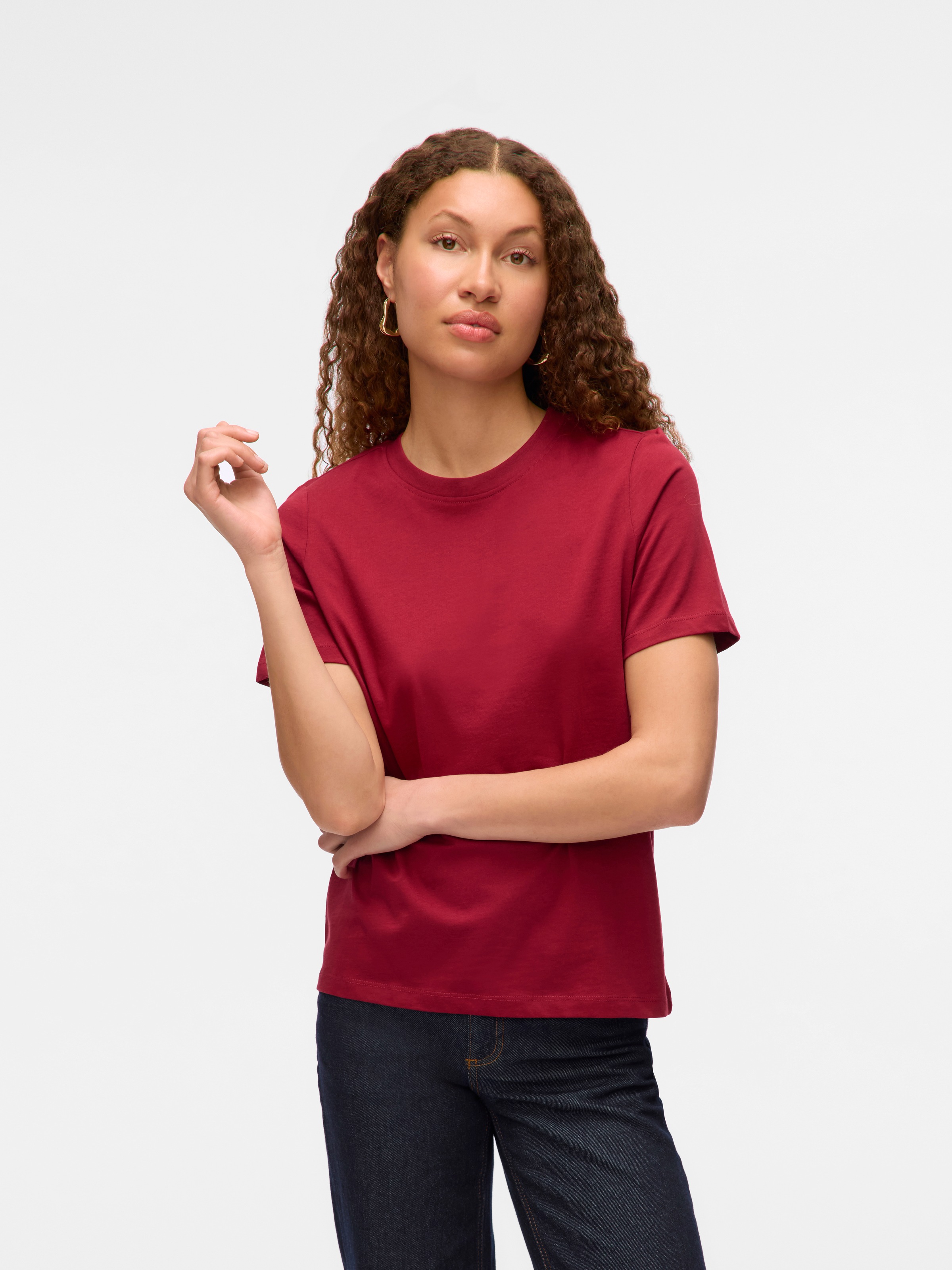 Vero Moda Kurzarmshirt "VMPAULINA SS T-SHIRT GA JRS NOOS" Baumwolle, regula günstig online kaufen
