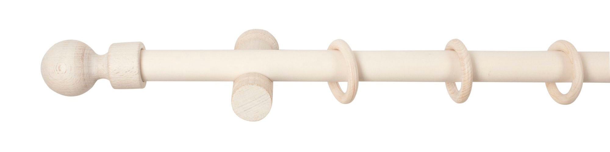 SN DECO GROUP Gardinenstange »Giro«, 1 läufig-läufig, Fixmaß, 28 mm, Holz, verschiedenen Längen und Farben, Komplettset