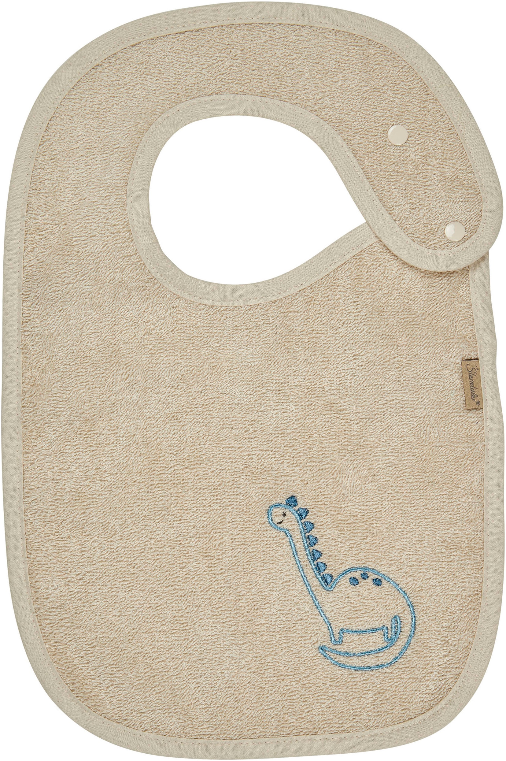 STERNTALER Baby Lätzchen "Dino Rexi, beige", beige, Baumwolle, Lätzchen