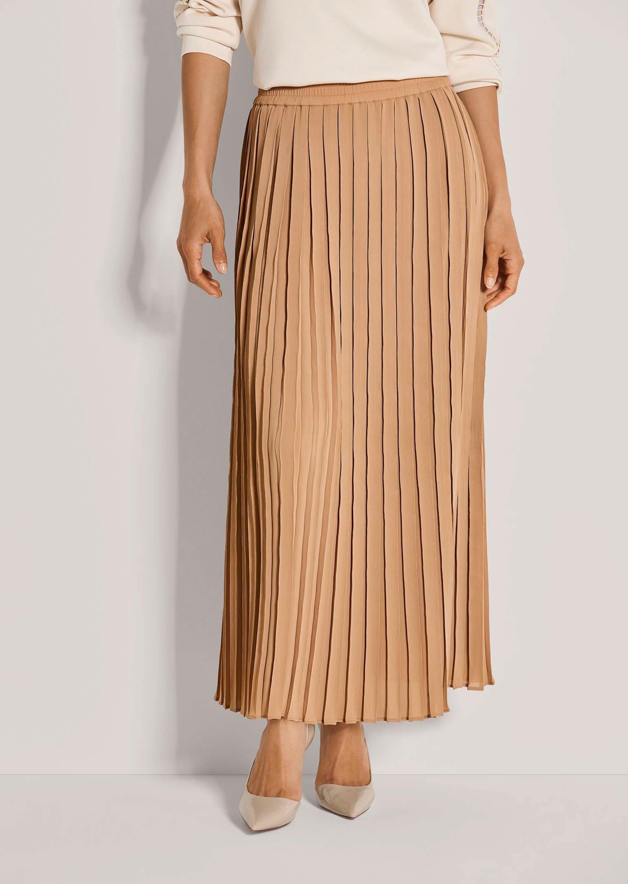 Thumbnail - MADELEINE Midirock "Plisseerock Eleganter Crinkle-Rock mit Plisseefalten" Plisseerock mit leichtem Crinkleeffekt