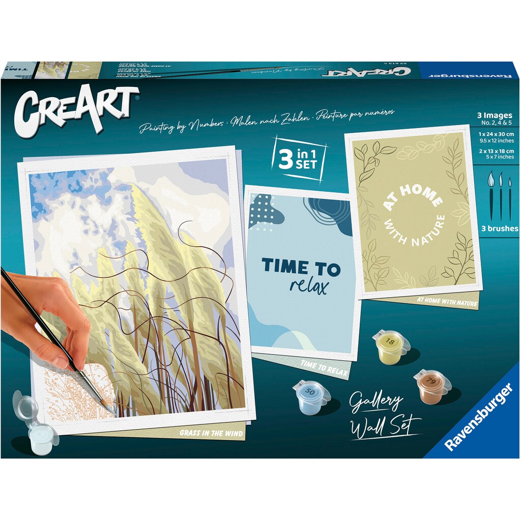 Ravensburger Malen nach Zahlen »CreArt, Gallery Wall Set - Nature«, Made in Europe; FSC® - schützt Wald - weltweit