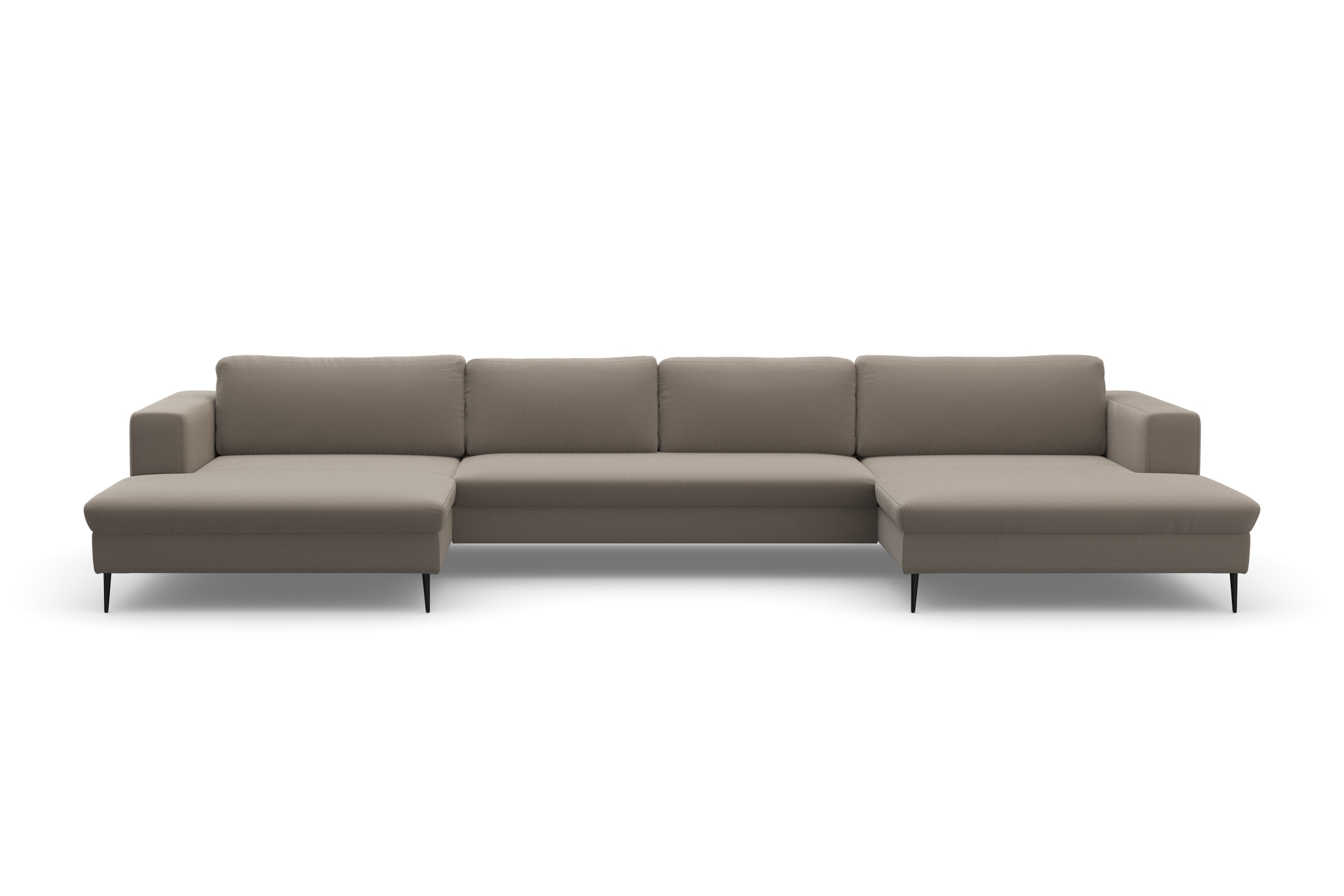 DOMO collection Wohnlandschaft »Modica U-Form«, XXL, in moderner Optik mit, 2 großzügigen Recamieren, auch in Cord