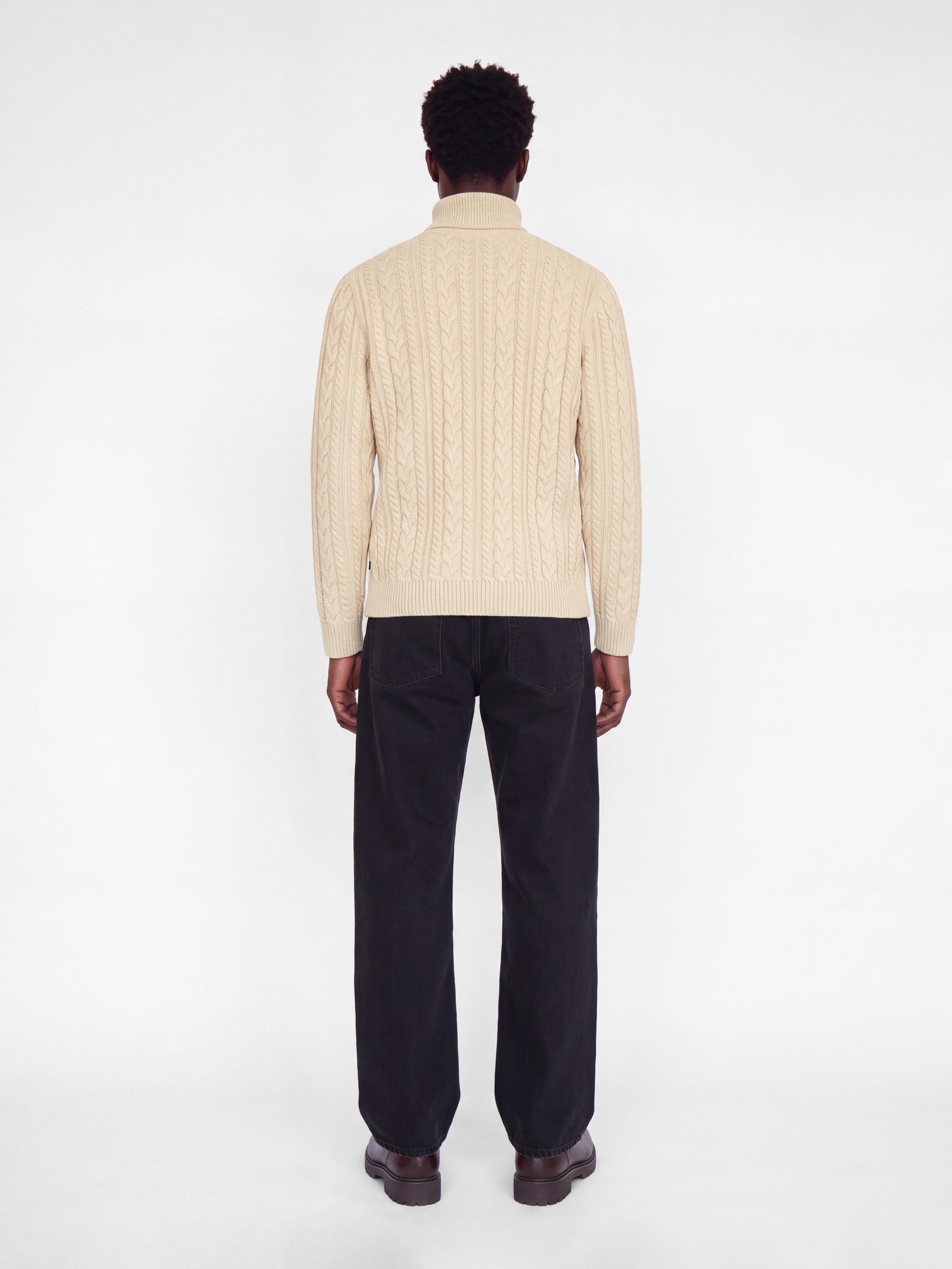 Jack & Jones Rollkragenpullover »JPRBLUCALLUM CABLE KNIT ROLL NECK« Materialmix, regular fit