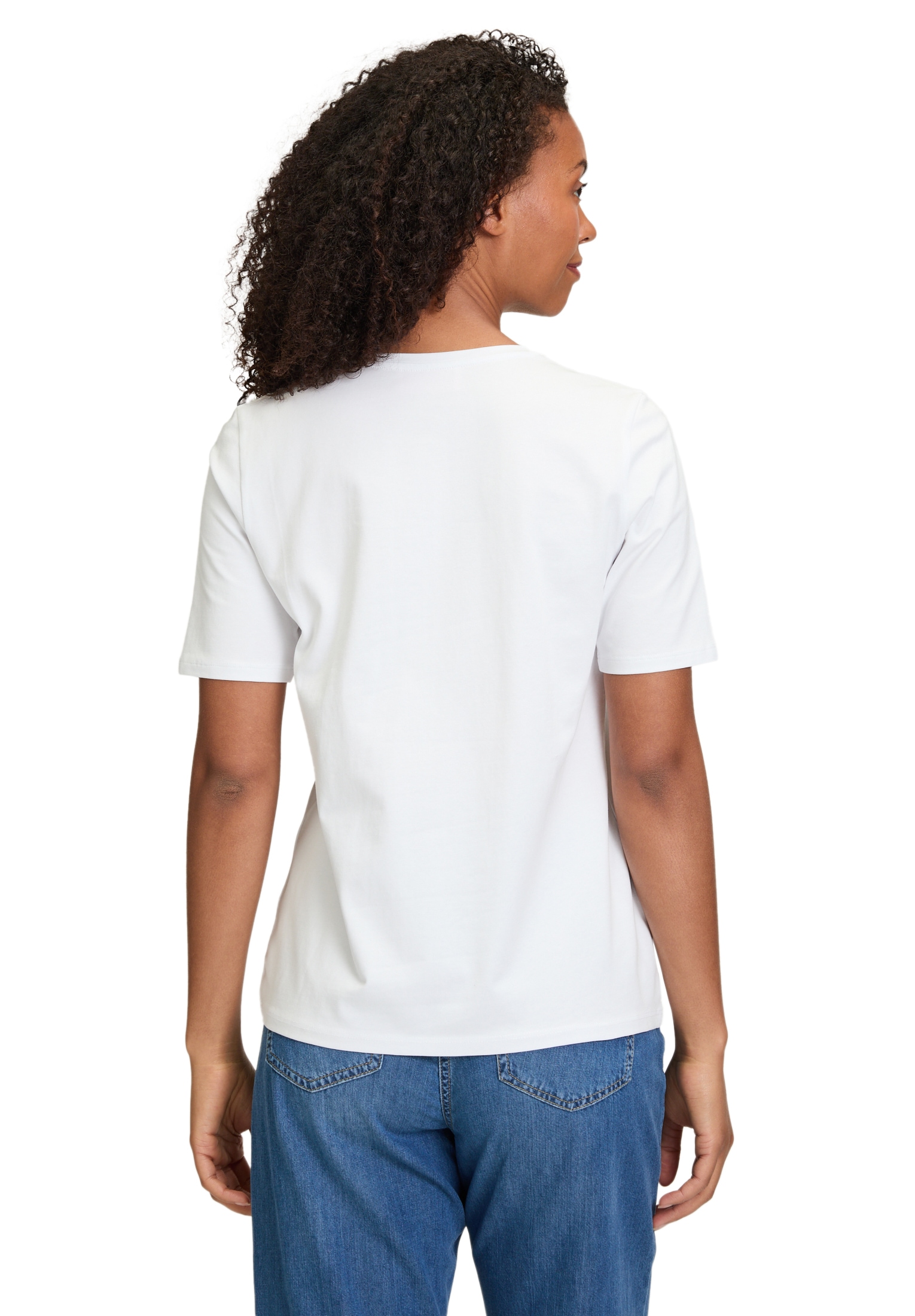 Betty Barclay Kurzarmshirt »Betty Barclay Basic Shirt mit Aufdruck«, (1 tlg.), Glitzersteine